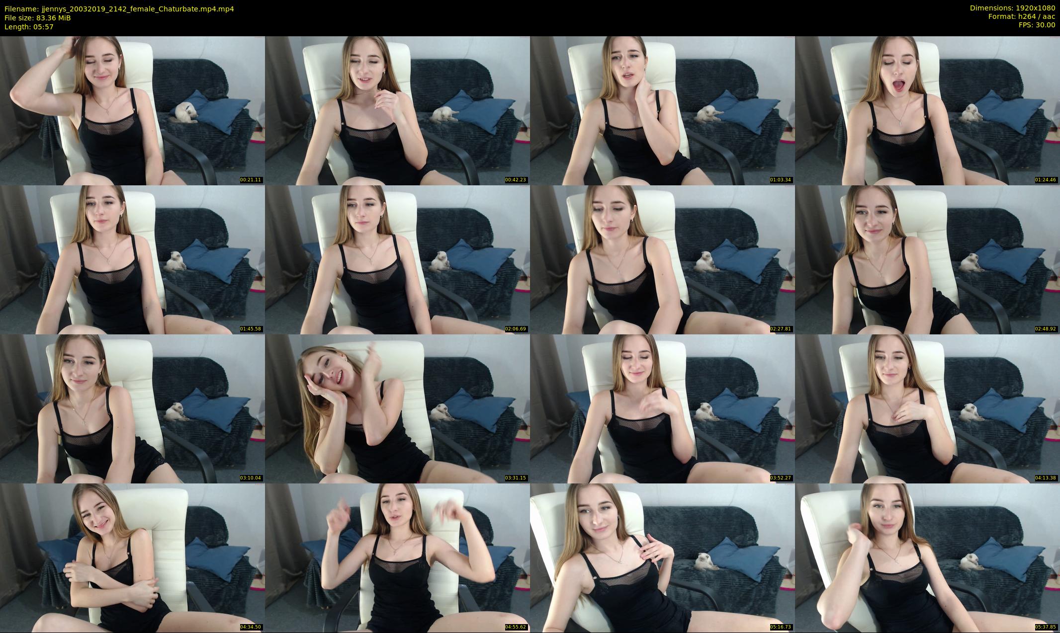jjennys — 6 minute Chaturbate female cam show recording, 1080p, Mar 20, 2019
