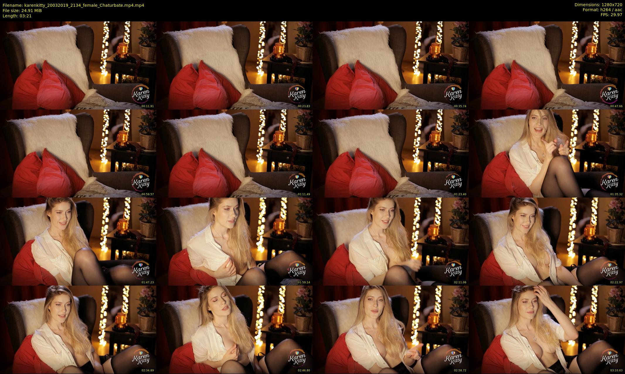 karenkitty — 4 minute Chaturbate female cam show recording, 720p, Mar 20, 2019