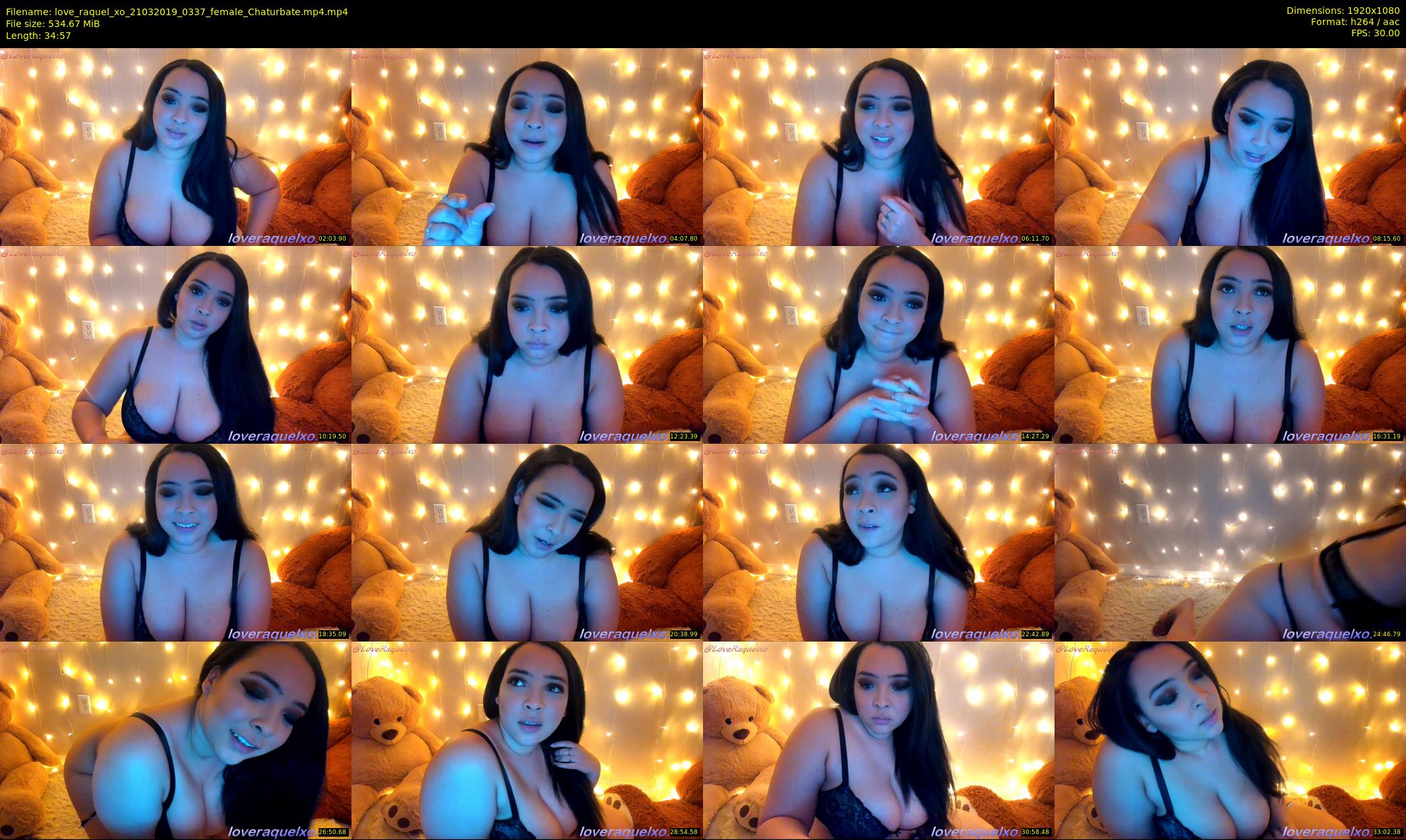love_raquel_xo — 35 minute Chaturbate female cam show recording, 1080p, Mar 21, 2019