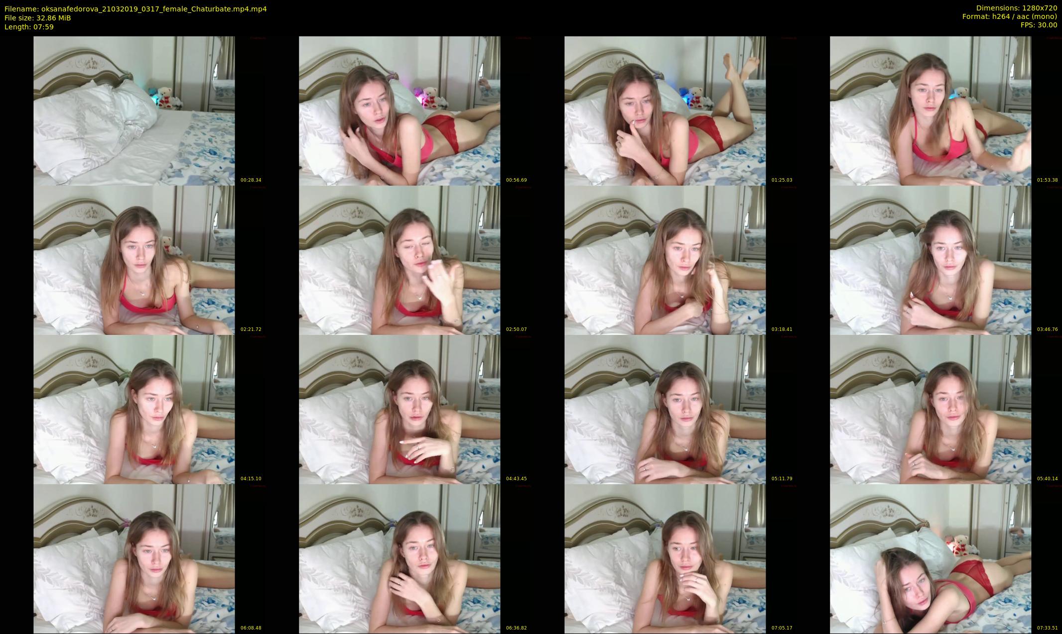 oksanafedorova — 8 minute Chaturbate female cam show recording, 720p, Mar 21, 2019