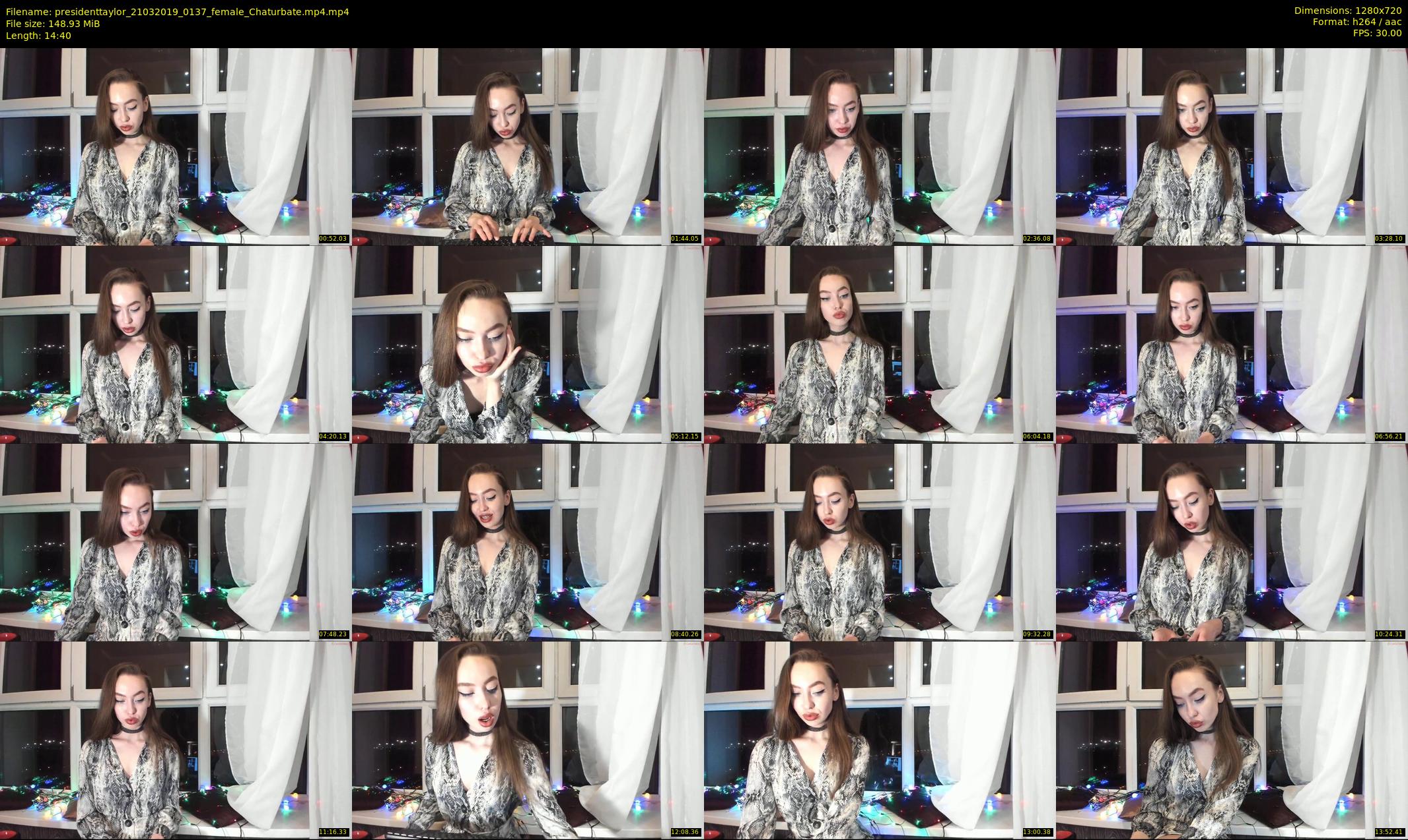 presidenttaylor — 15 minute Chaturbate female cam show recording, 720p, Mar 21, 2019