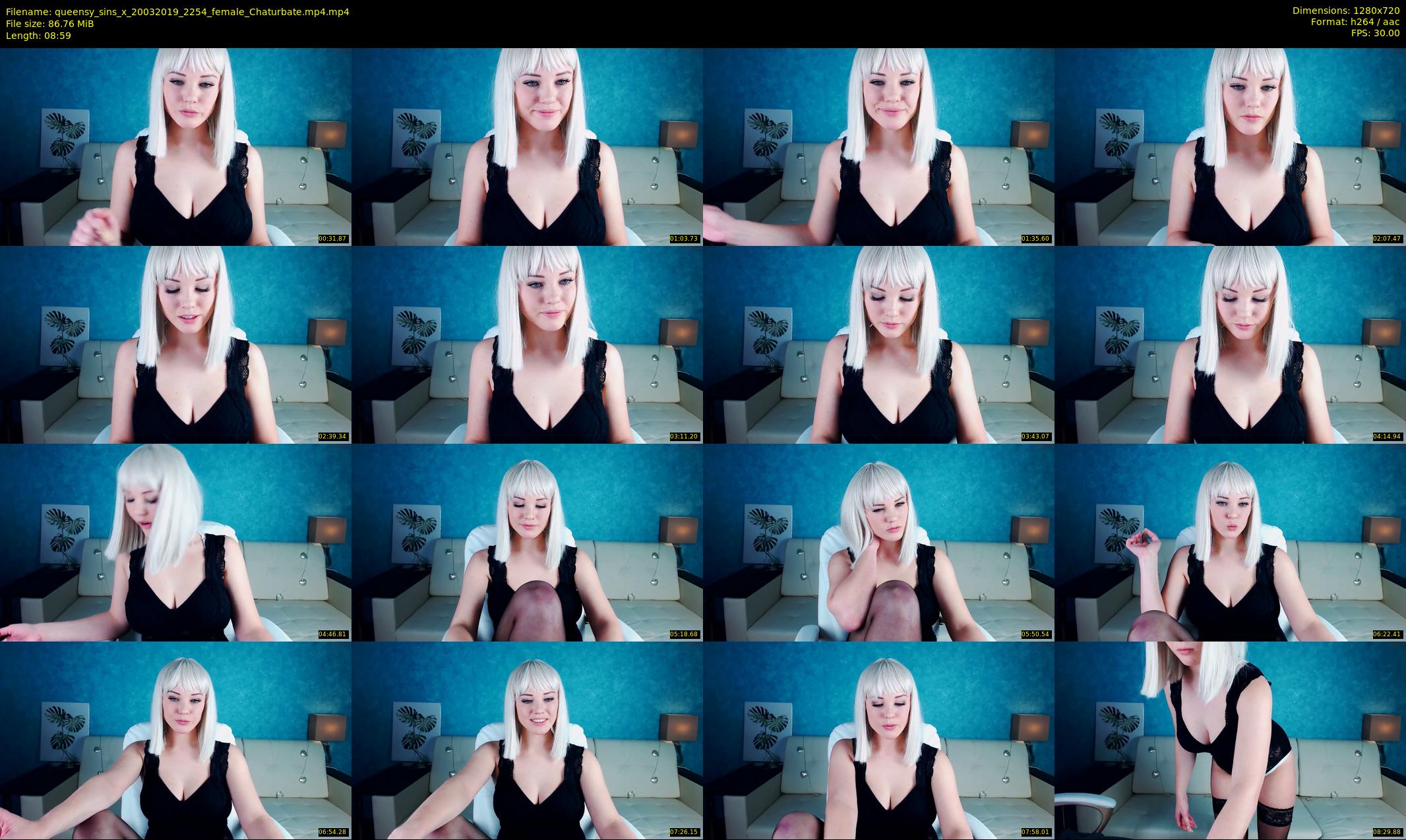 queensy_sins_x — 9 minute Chaturbate female cam show recording, 720p, Mar 20, 2019