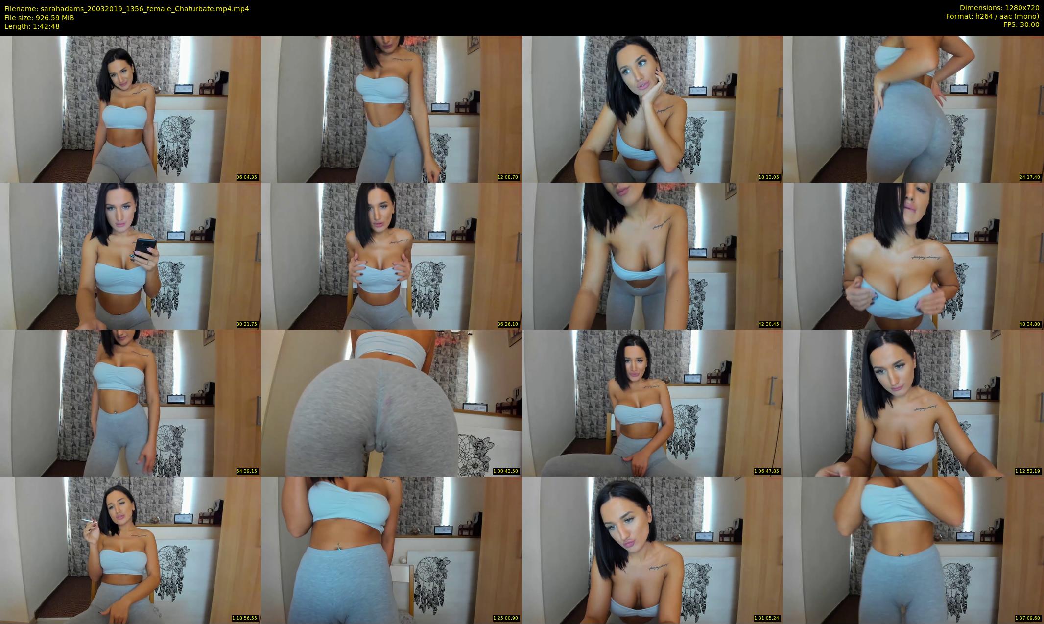 sarahadams — 103 minute Chaturbate female cam show recording, 720p, Mar 20, 2019