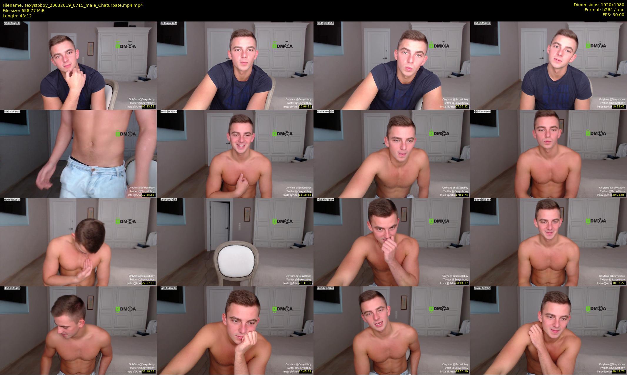 sexystbboy — 44 minute Chaturbate male cam show recording, 1080p, Mar 20, 2019