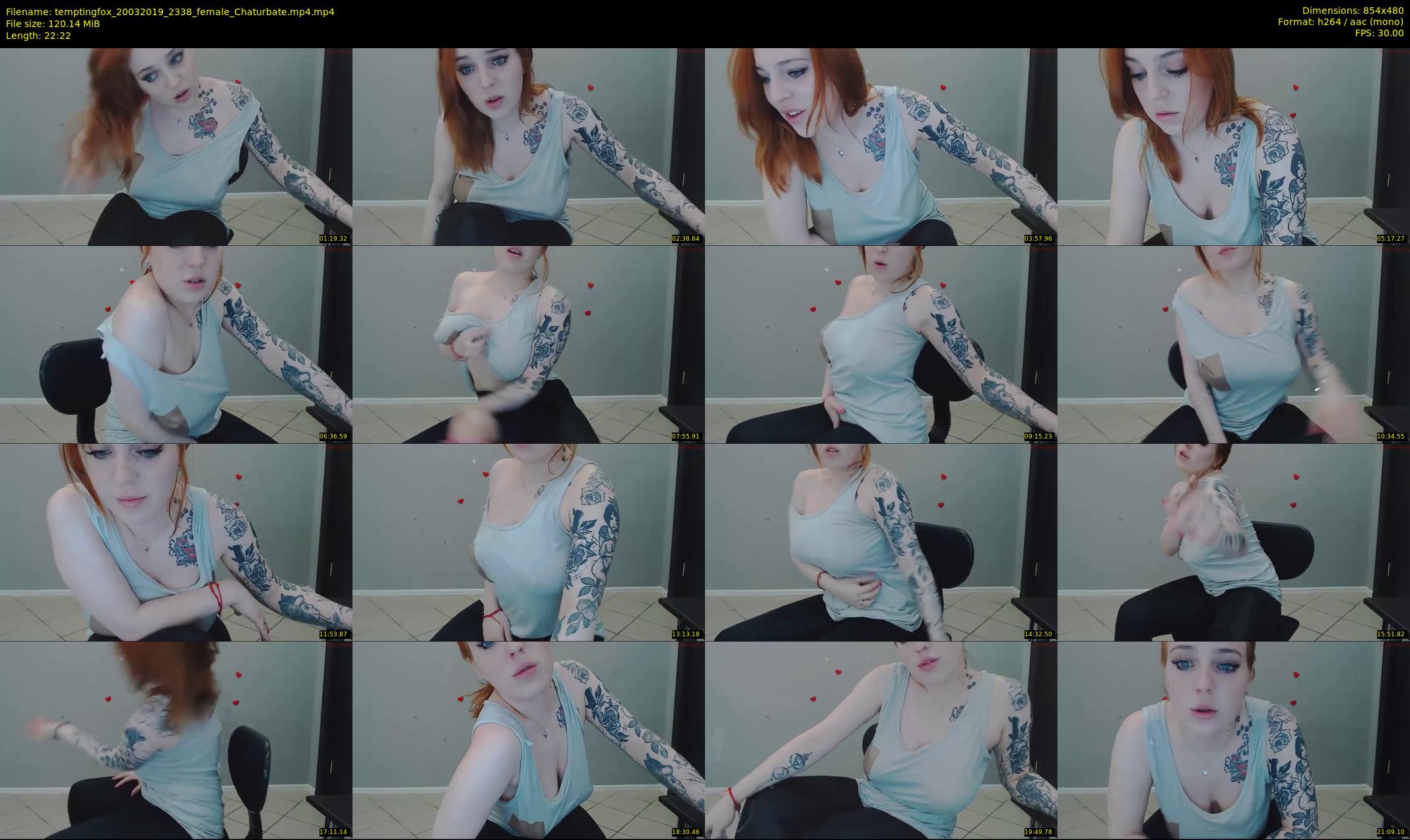 temptingfox — 23 minute Chaturbate female cam show recording, 480p, Mar 20, 2019