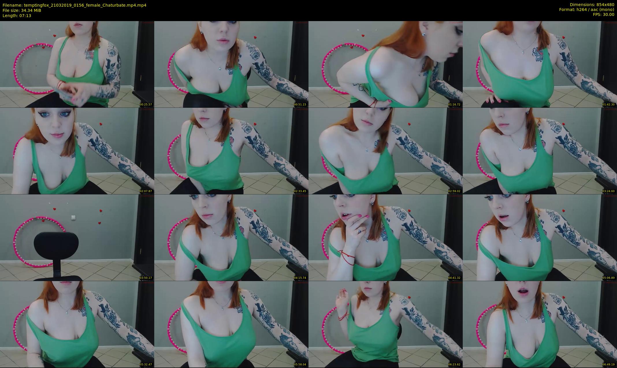 temptingfox — 8 minute Chaturbate female cam show recording, 480p, Mar 21, 2019