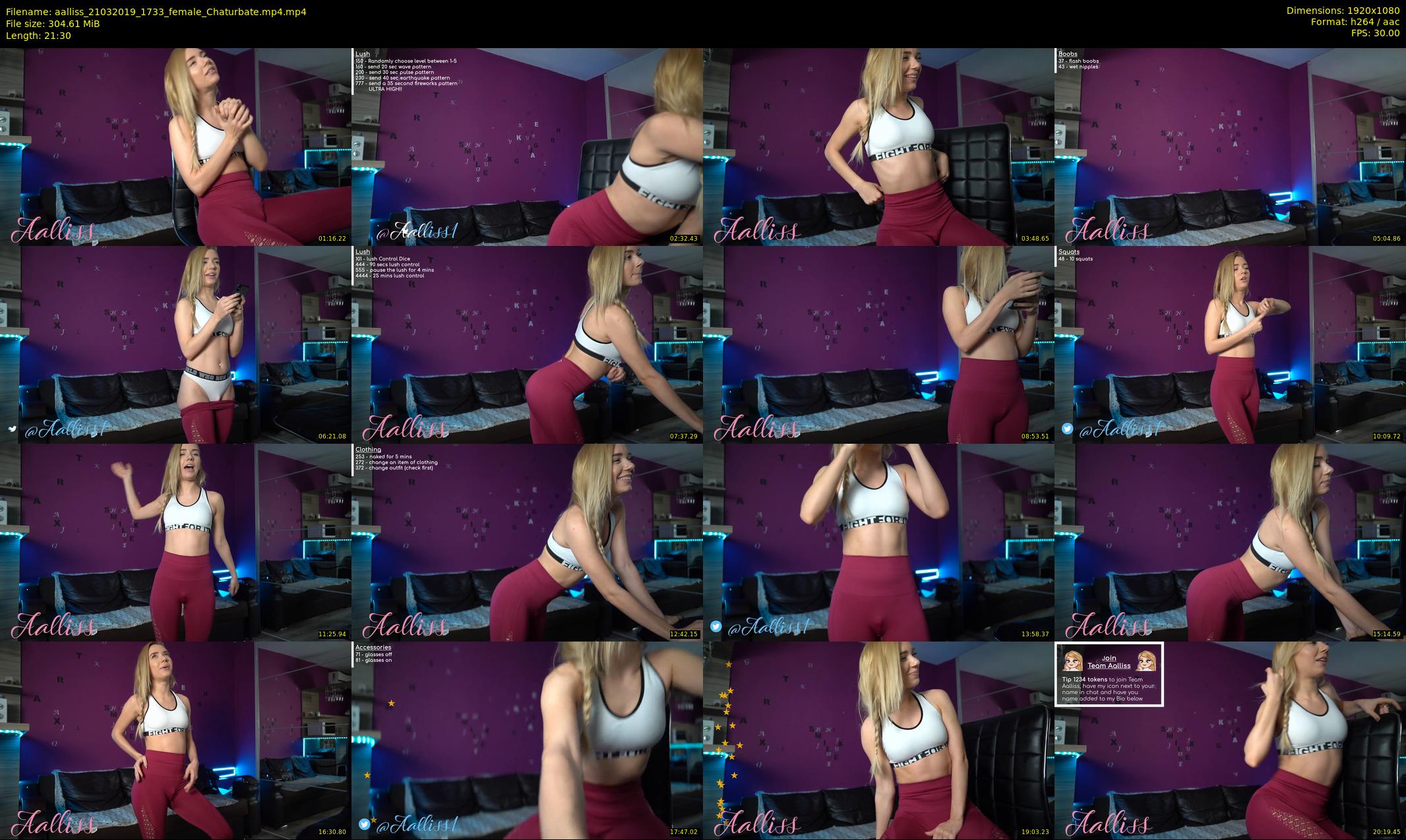 aalliss — 22 minute Chaturbate female cam show recording, 1080p, Mar 21, 2019