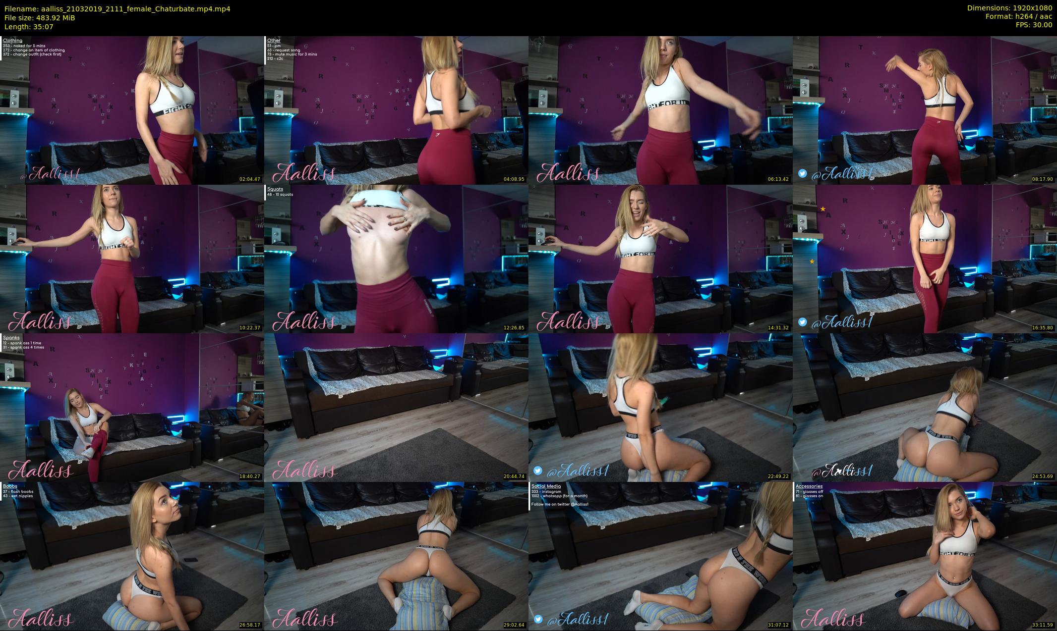 aalliss — 36 minute Chaturbate female cam show recording, 1080p, Mar 21, 2019