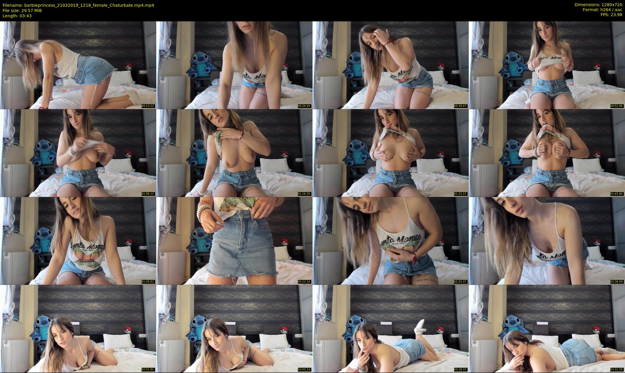barbieprincess — 4 minute Chaturbate female cam show recording, 720p, Mar 21, 2019