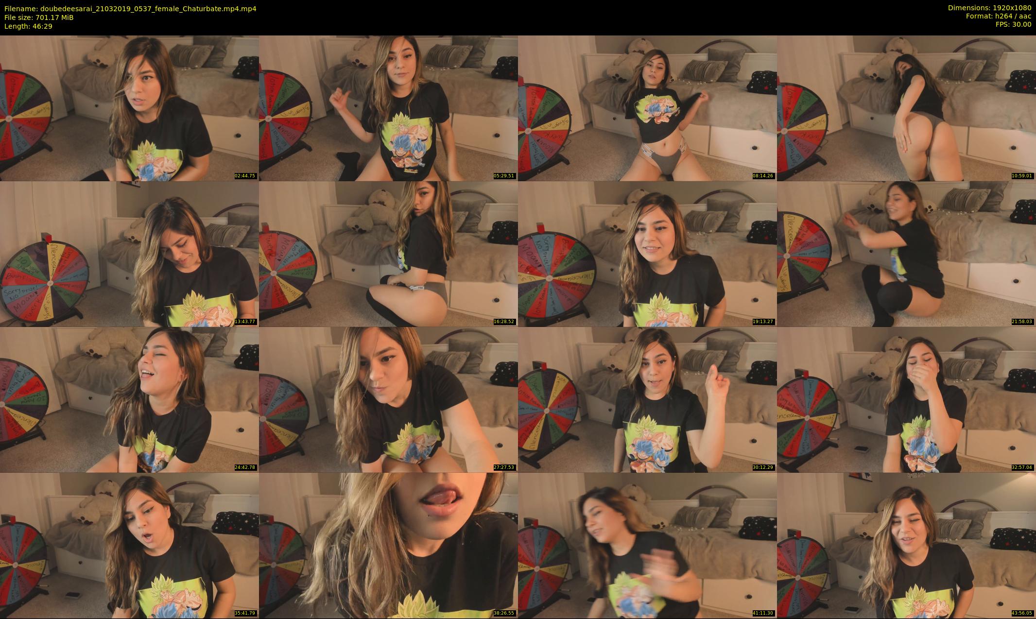 doubedeesarai — 47 minute Chaturbate female cam show recording, 1080p, Mar 21, 2019