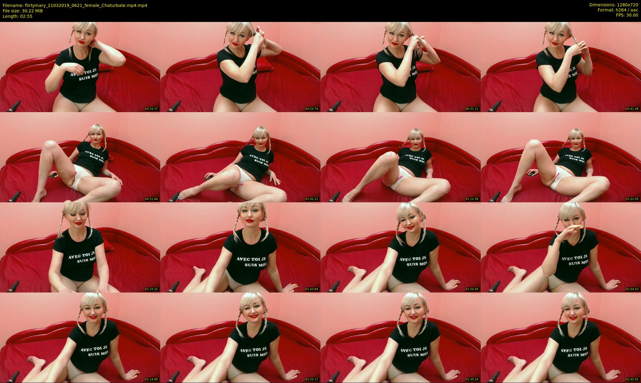 flirtymary — 3 minute Chaturbate female cam show recording, 720p, Mar 21, 2019