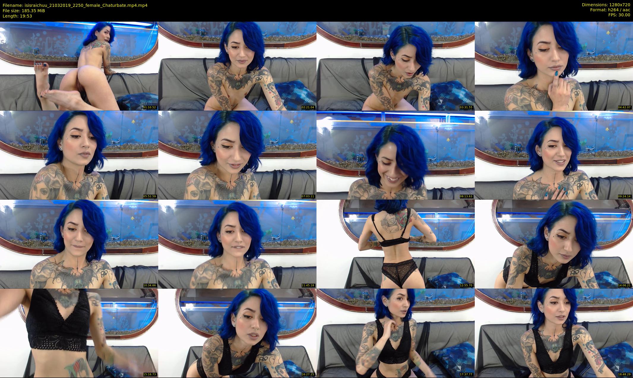 isisraichuu — 20 minute Chaturbate female cam show recording, 720p, Mar 21, 2019