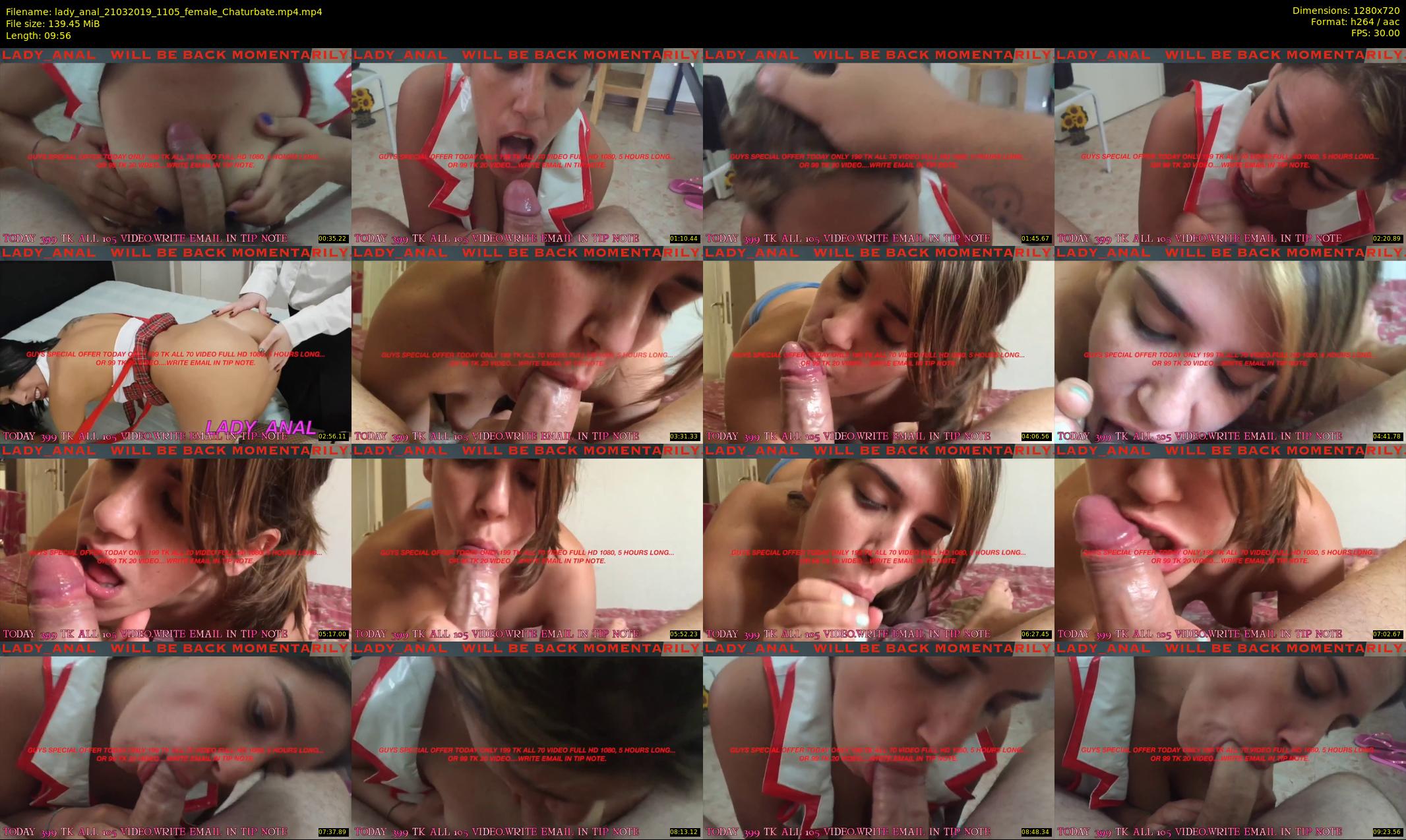 lady_anal — 10 minute Chaturbate female cam show recording, 720p, Mar 21, 2019