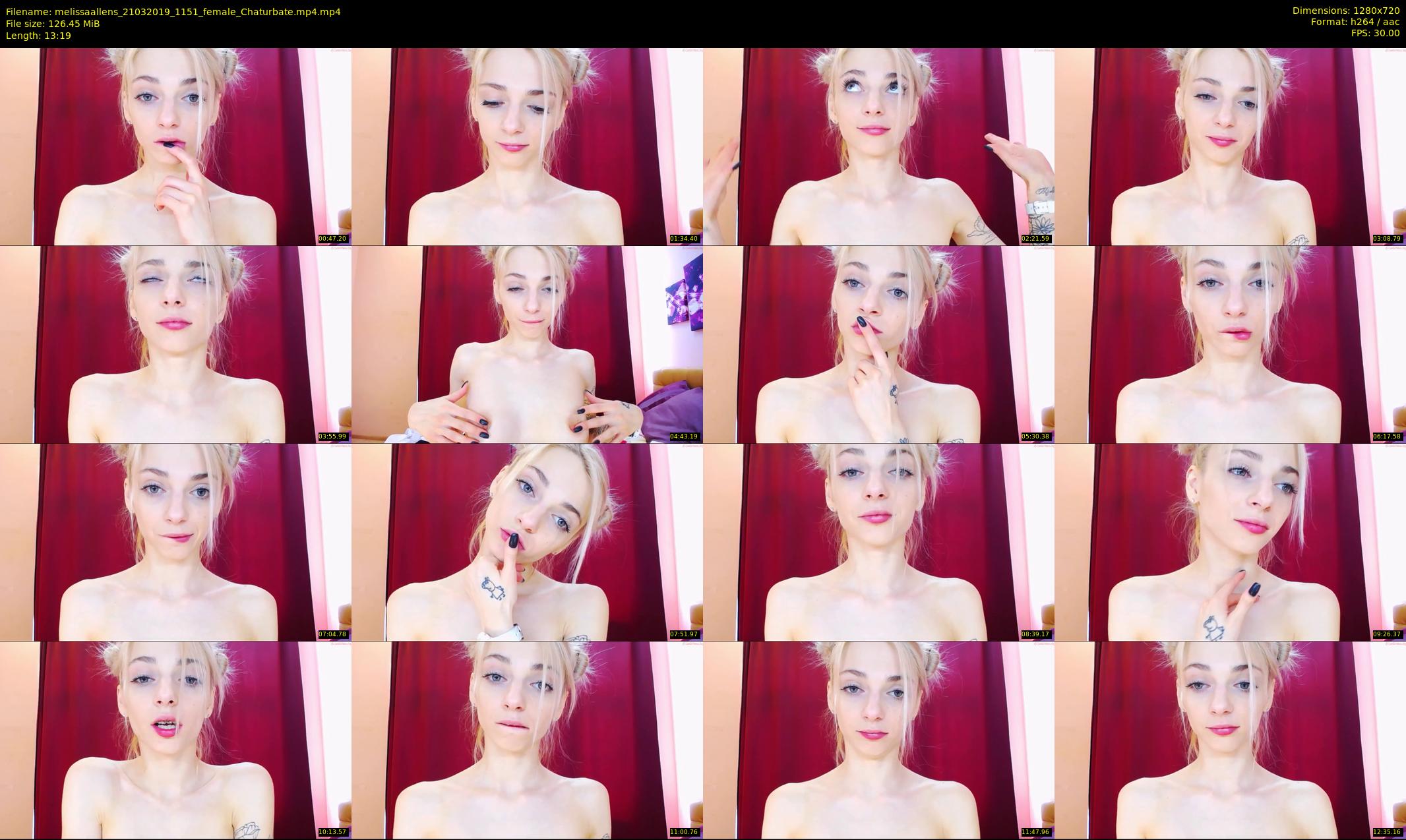 melissaallens — 14 minute Chaturbate female cam show recording, 720p, Mar 21, 2019