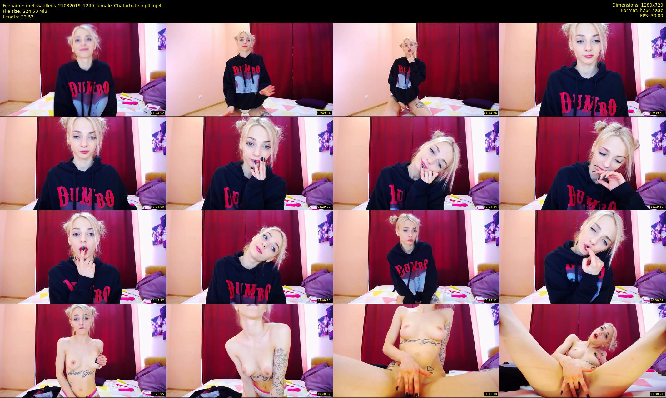 melissaallens — 24 minute Chaturbate female cam show recording, 720p, Mar 21, 2019