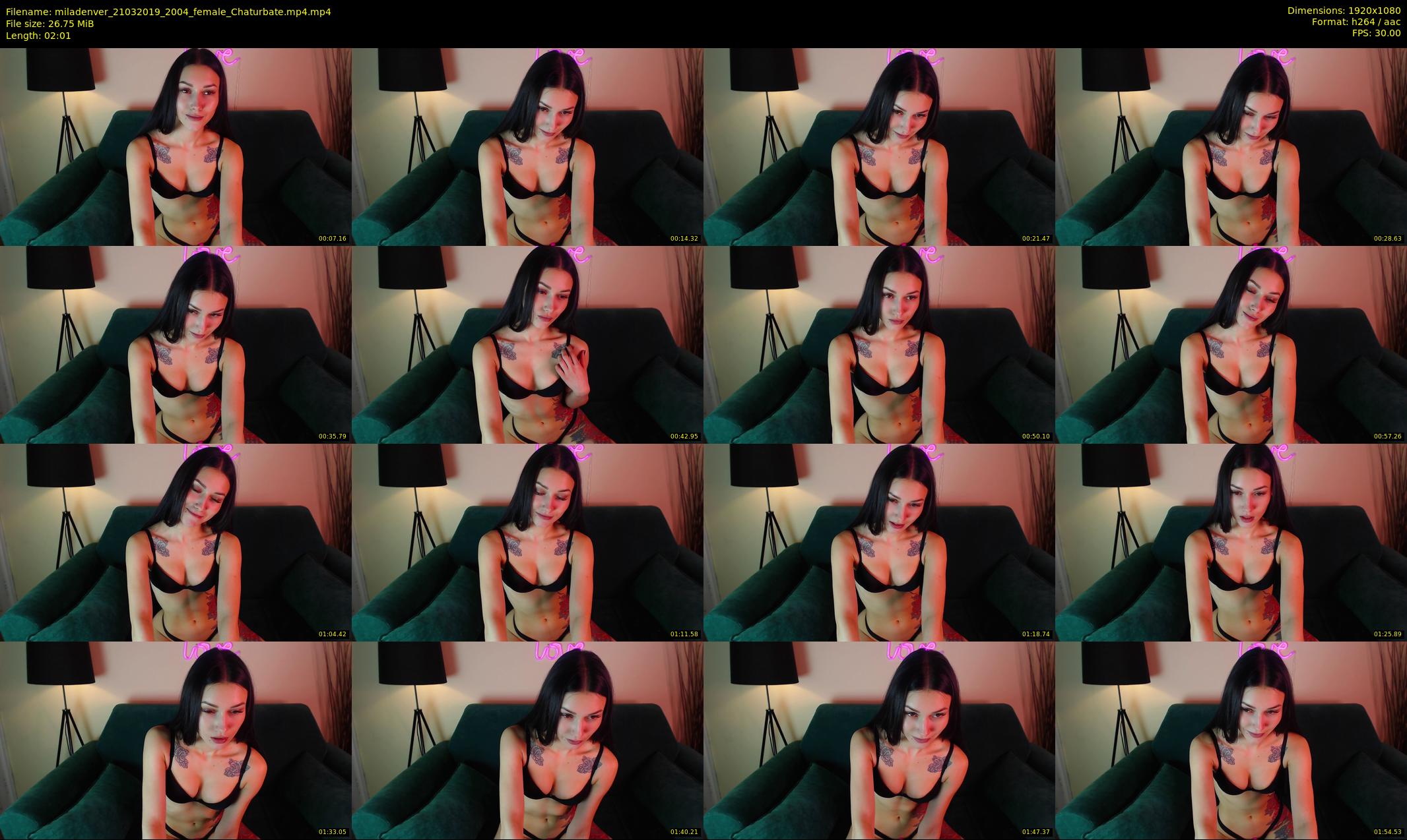 miladenver — 3 minute Chaturbate female cam show recording, 1080p, Mar 21, 2019