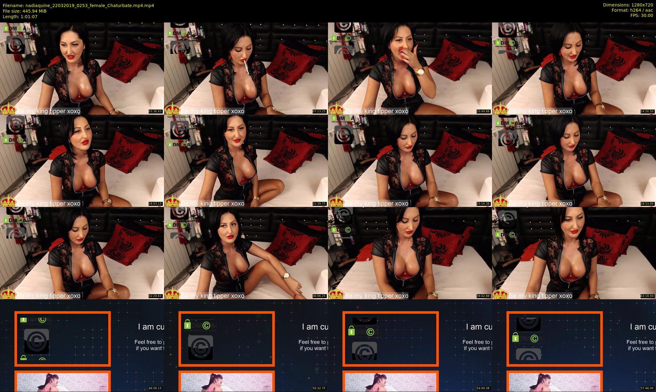 nadiaquine — 62 minute Chaturbate female cam show recording, 720p, Mar 22, 2019
