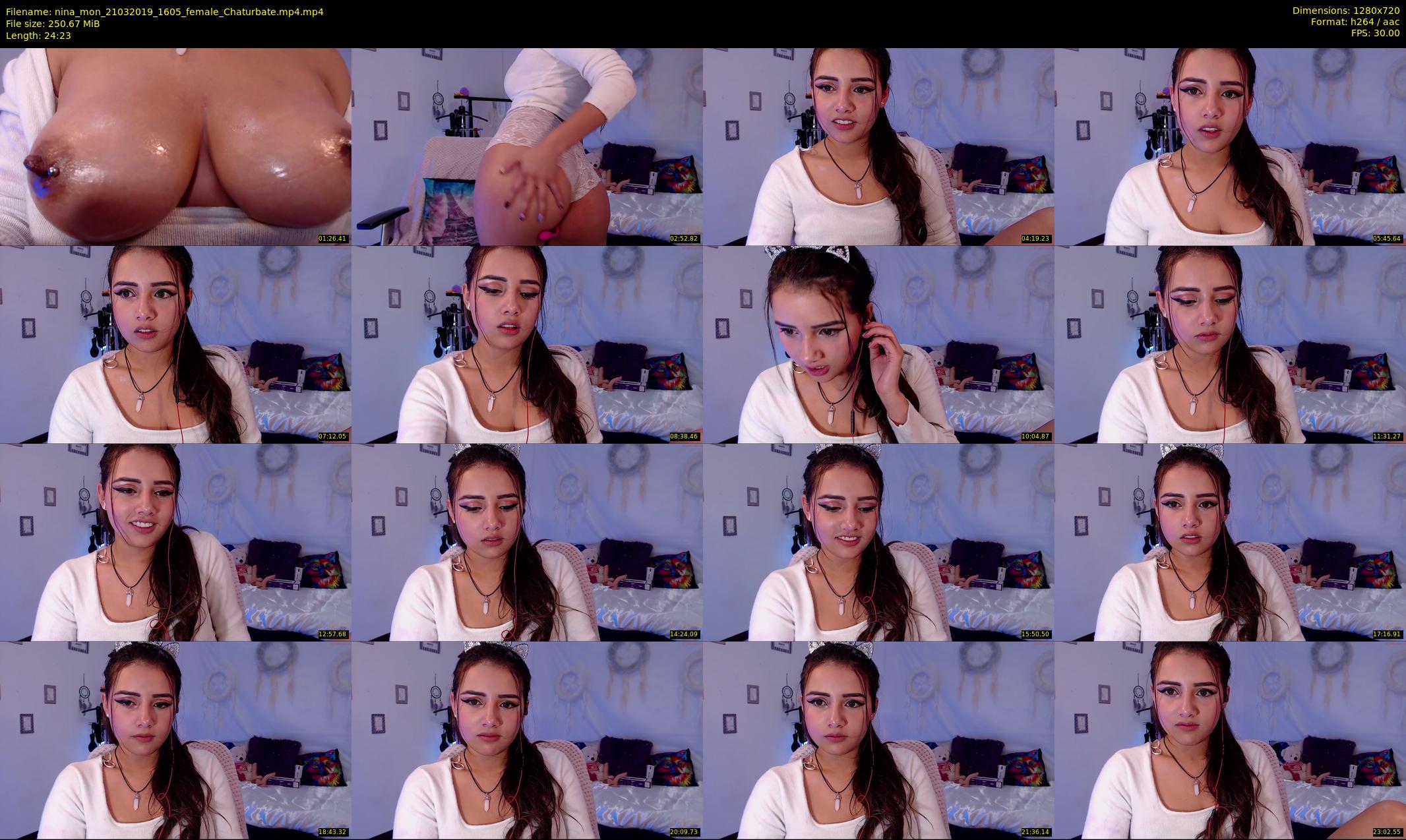 nina_mon — 25 minute Chaturbate female cam show recording, 720p, Mar 21, 2019