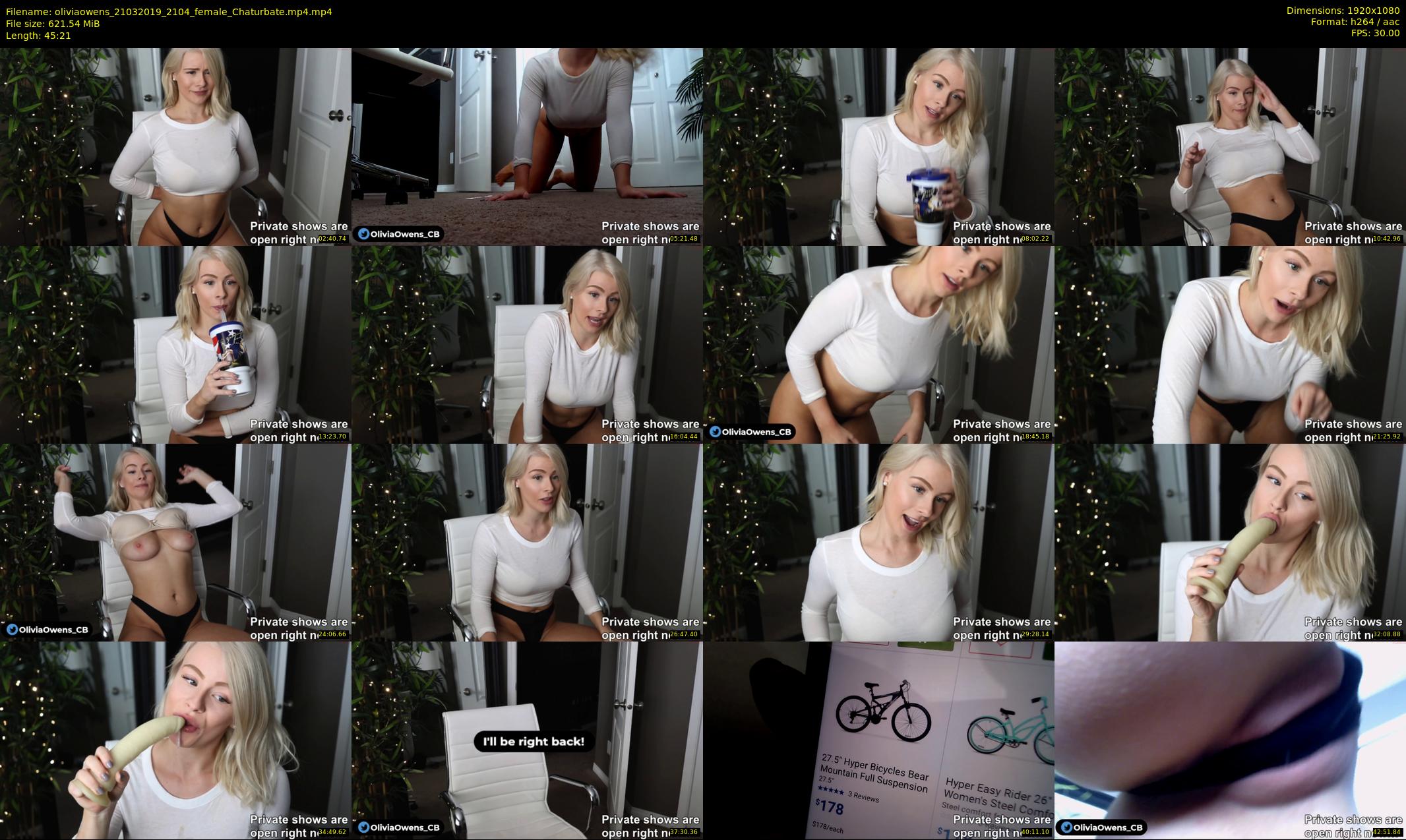 oliviaowens — 46 minute Chaturbate female cam show recording, 1080p, Mar 21, 2019