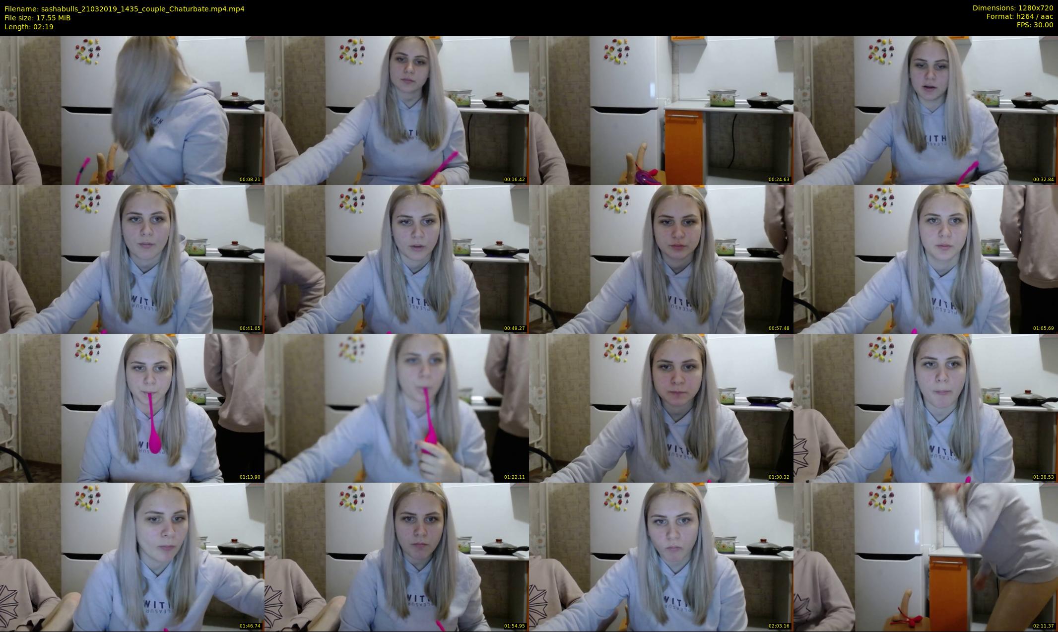 sashabulls — 3 minute Chaturbate couple cam show recording, 720p, Mar 21, 2019