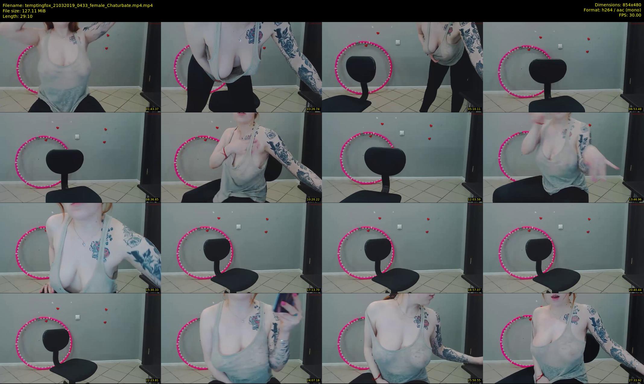 temptingfox — 30 minute Chaturbate female cam show recording, 480p, Mar 21, 2019