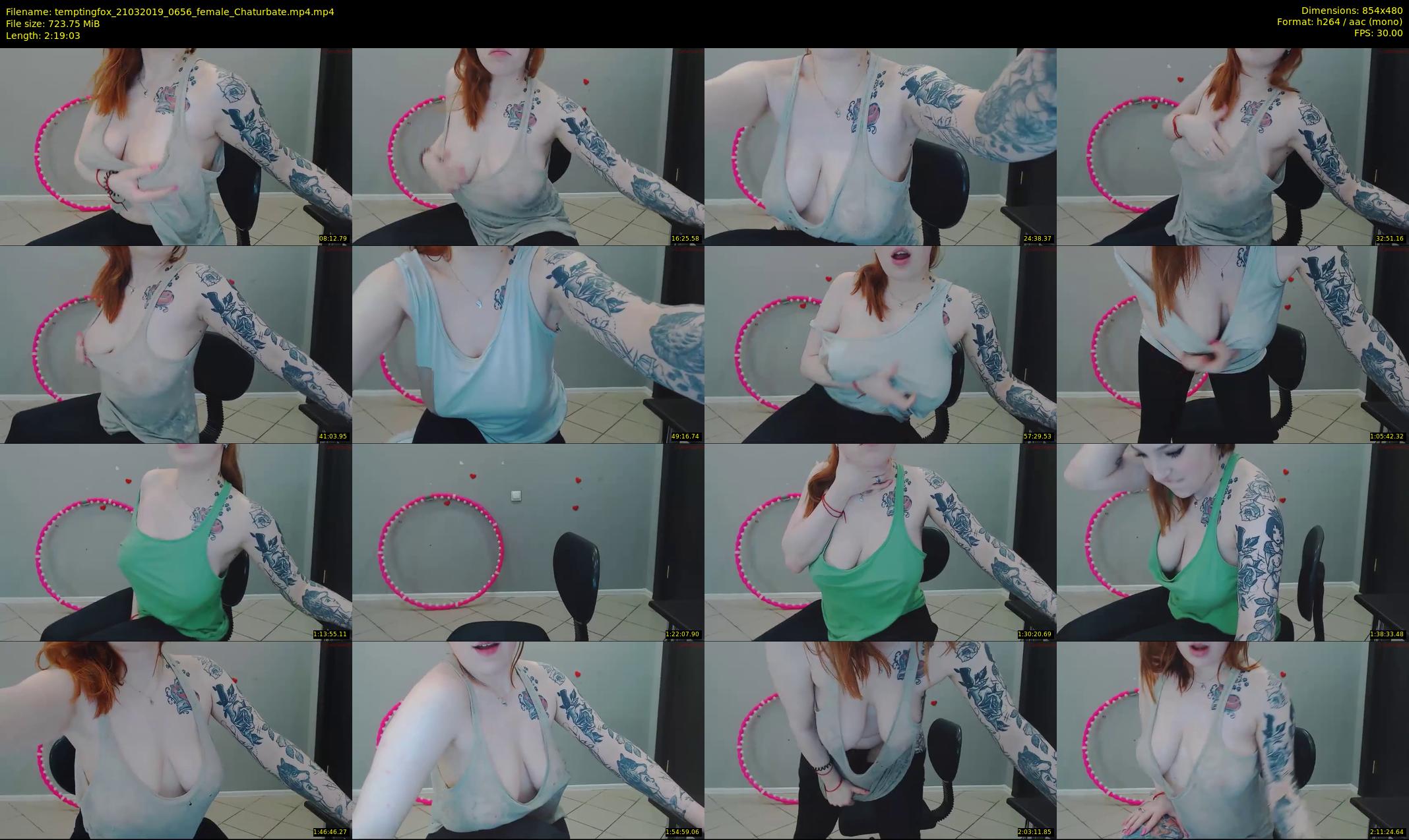 temptingfox — 140 minute Chaturbate female cam show recording, 480p, Mar 21, 2019