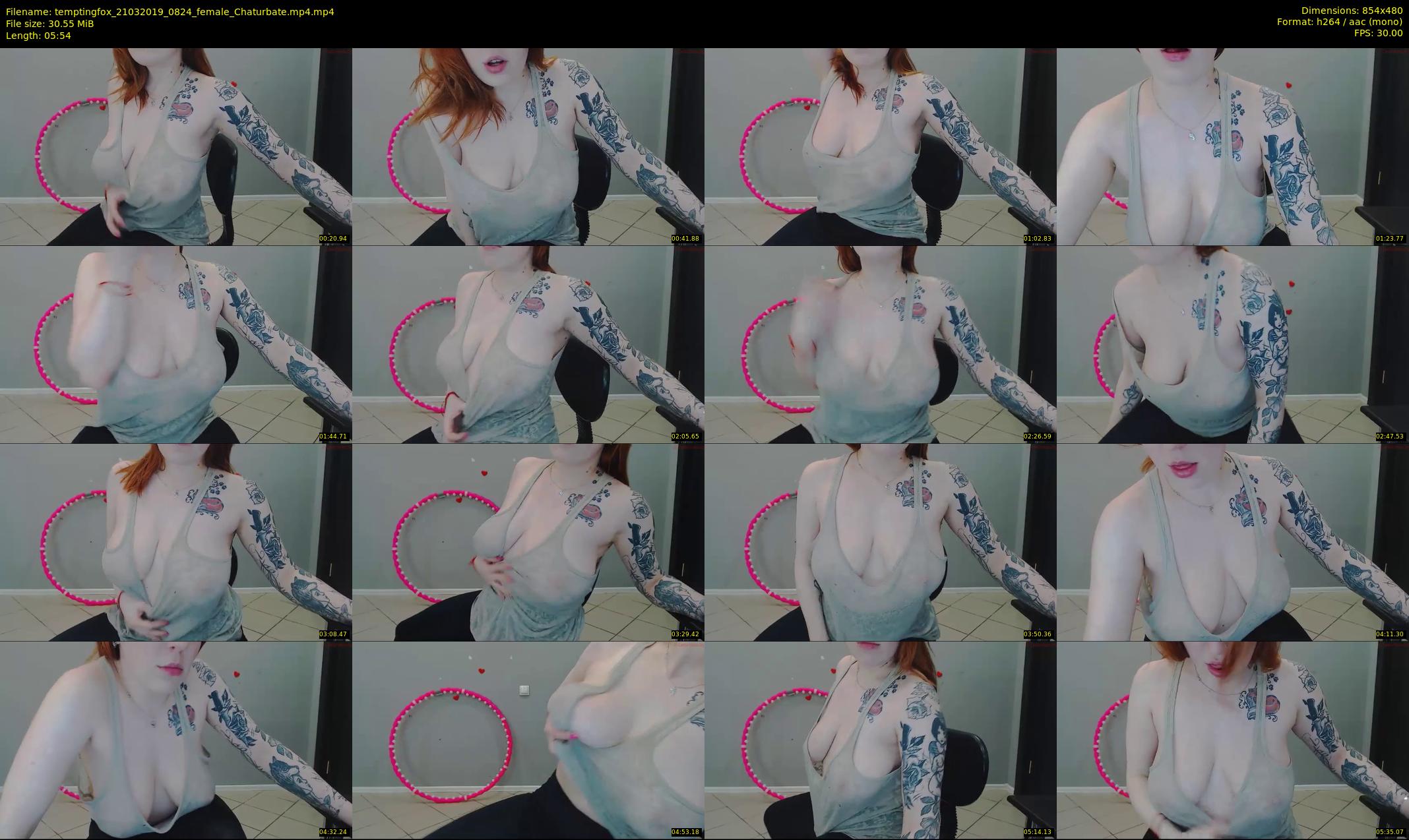 temptingfox — 6 minute Chaturbate female cam show recording, 480p, Mar 21, 2019