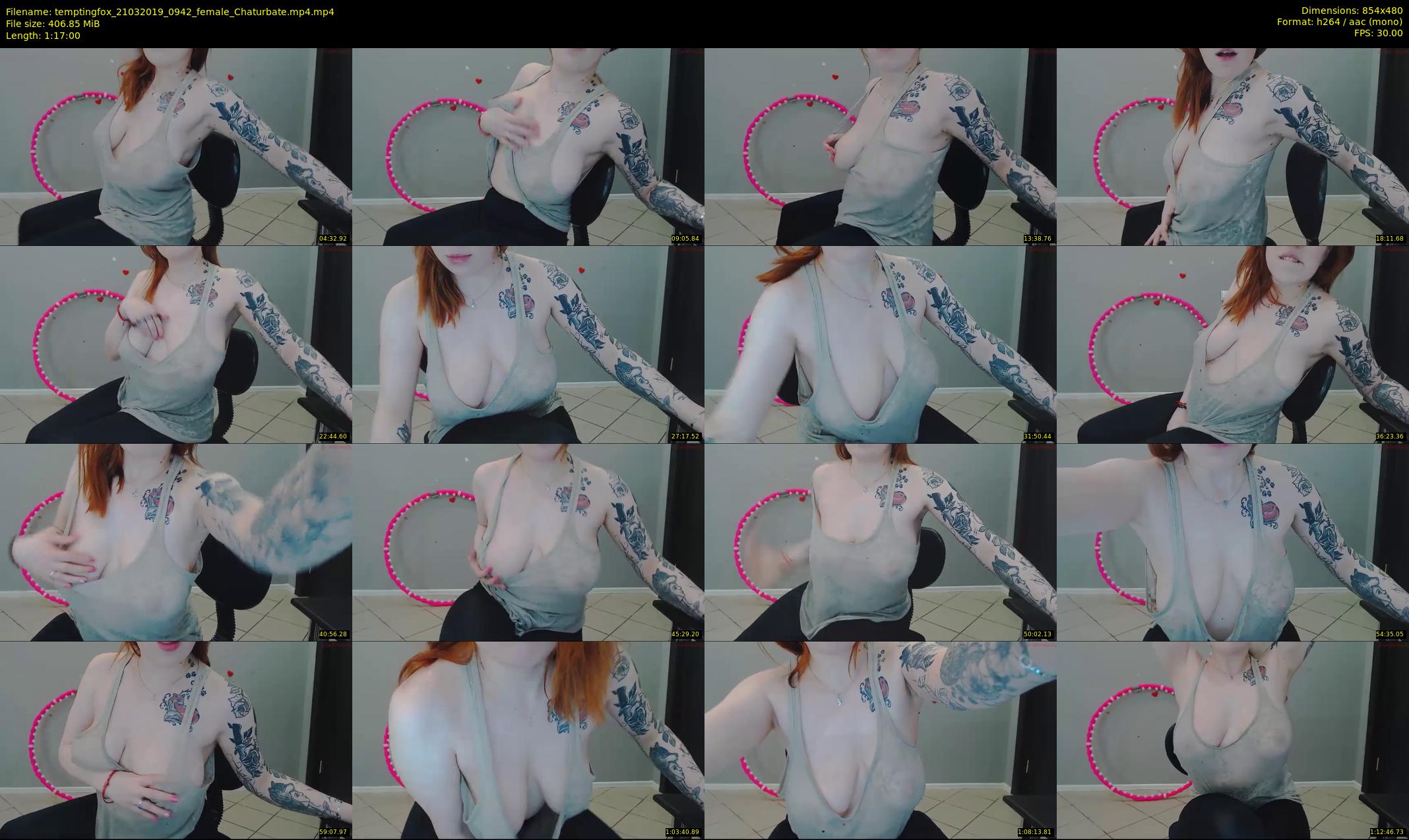 temptingfox — 77 minute Chaturbate female cam show recording, 480p, Mar 21, 2019