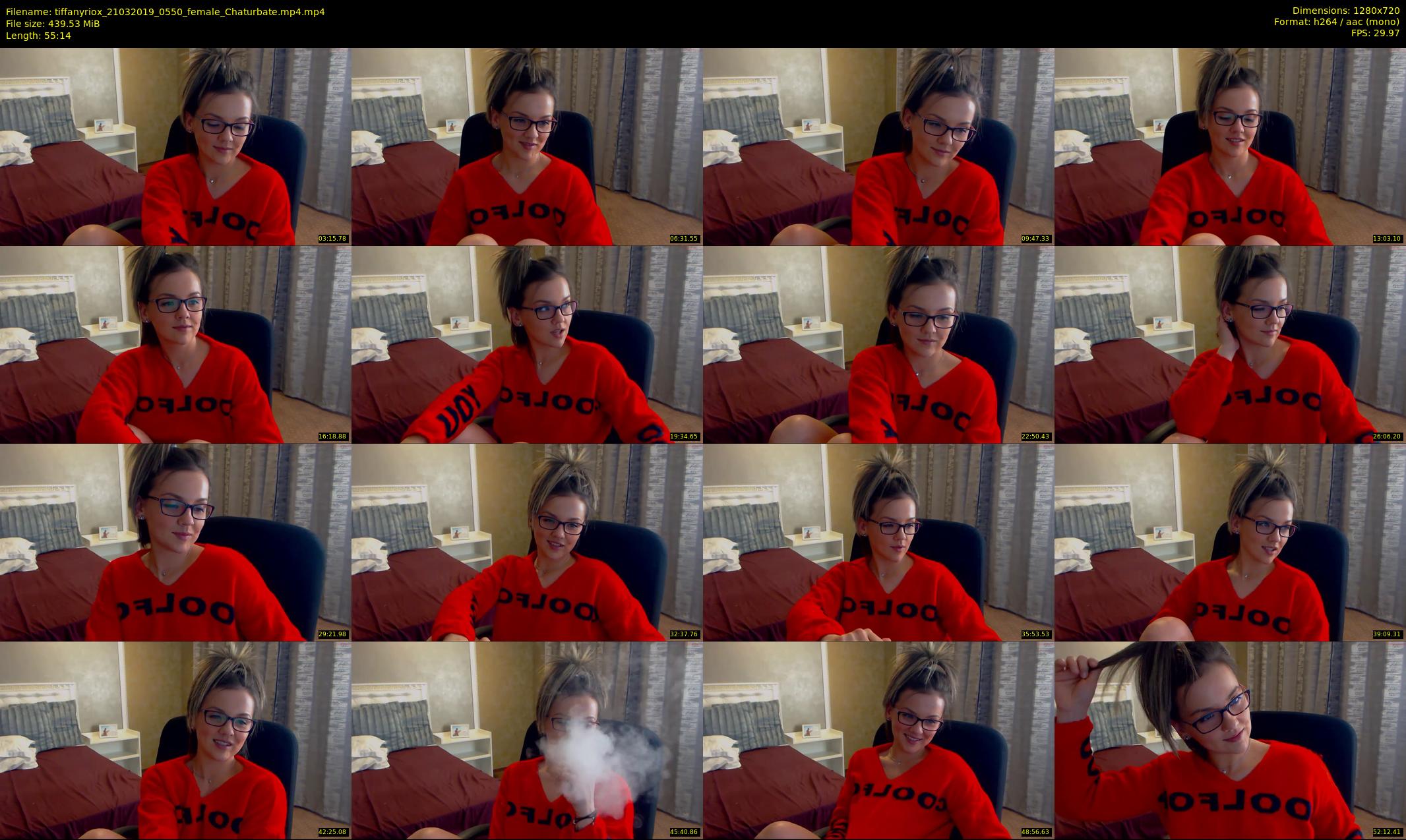tiffanyriox — 56 minute Chaturbate female cam show recording, 720p, Mar 21, 2019