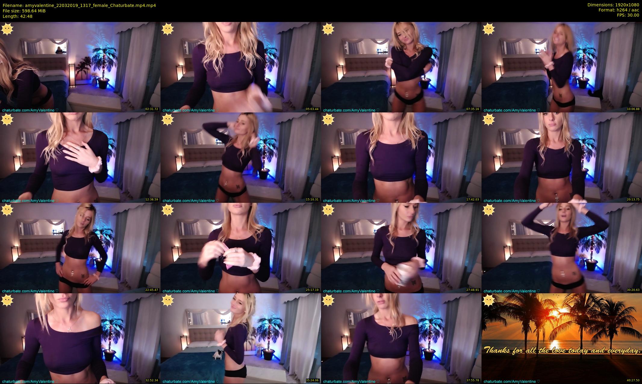 amyvalentine — 43 minute Chaturbate female cam show recording, 1080p, Mar 22, 2019