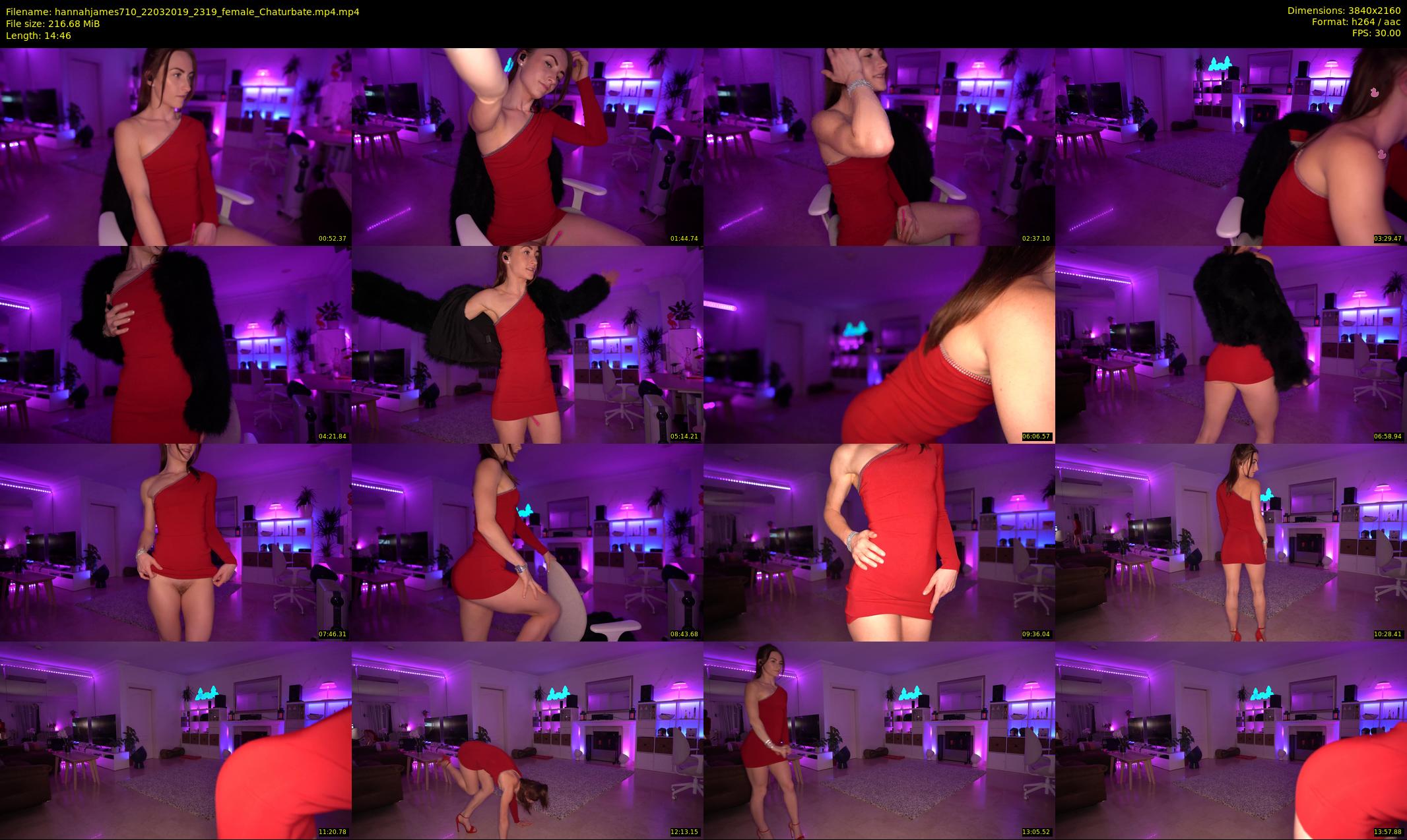 hannahjames710 — 15 minute Chaturbate female cam show recording, 4K, Mar 22, 2019