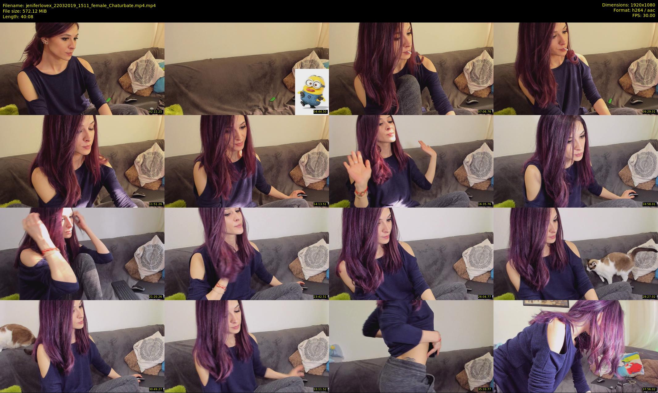 jeniferlovex — 41 minute Chaturbate female cam show recording, 1080p, Mar 22, 2019