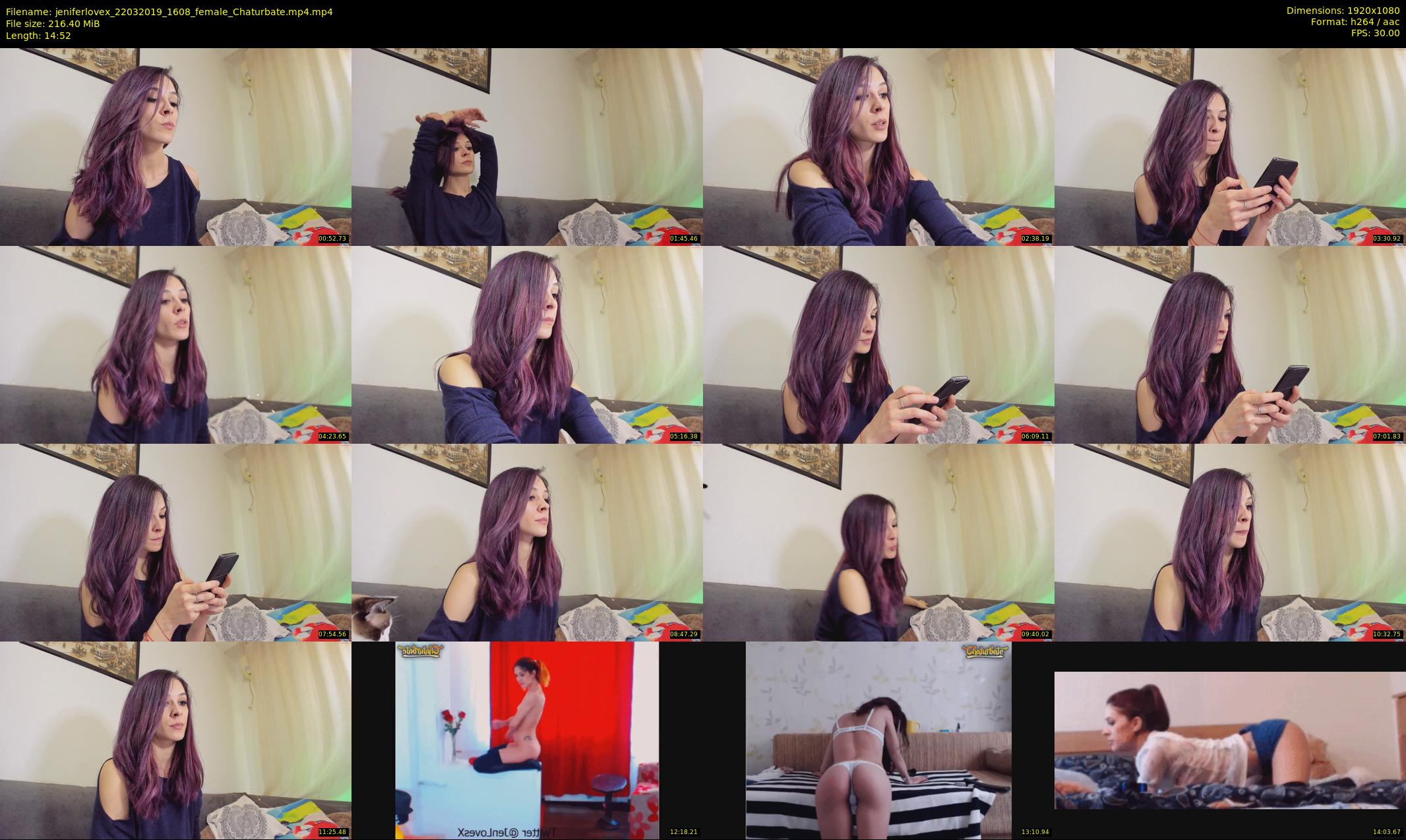 jeniferlovex — 15 minute Chaturbate female cam show recording, 1080p, Mar 22, 2019
