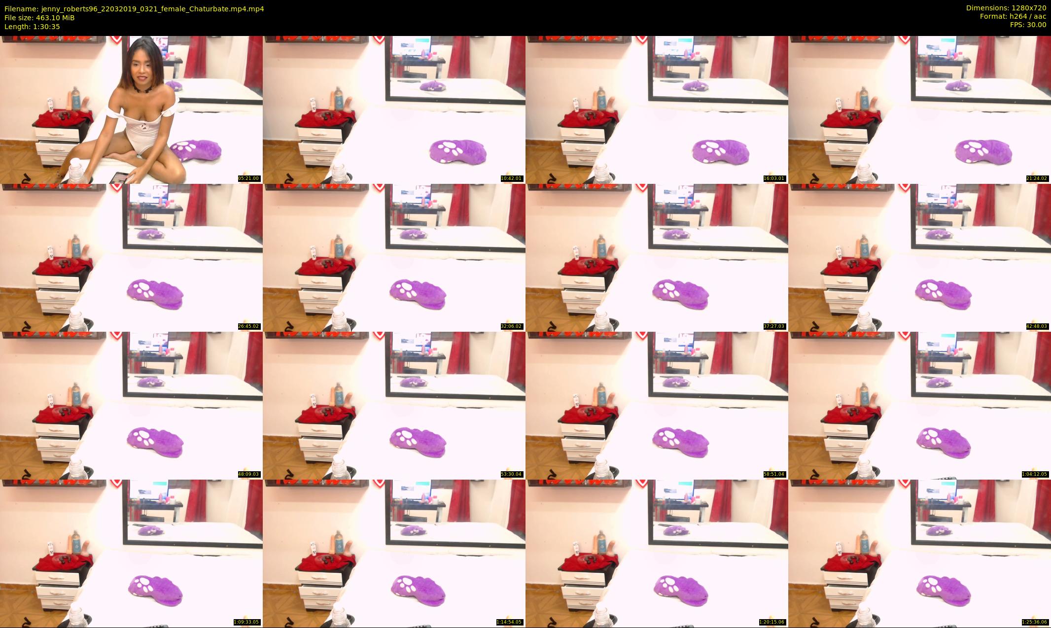 jenny_roberts96 — 91 minute Chaturbate female cam show recording, 720p, Mar 22, 2019