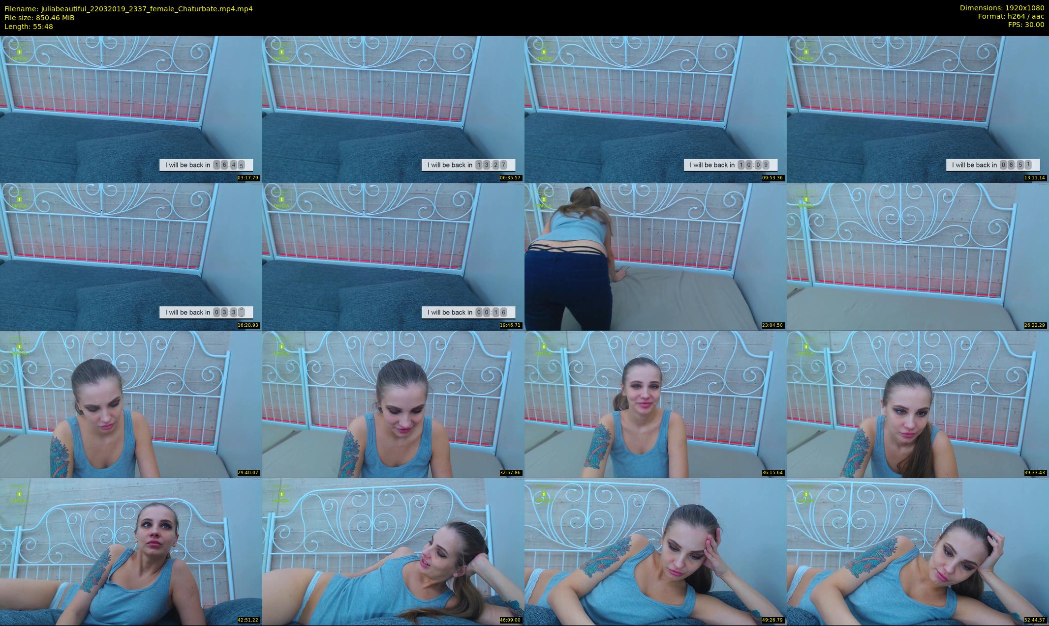 juliabeautiful — 56 minute Chaturbate female cam show recording, 1080p, Mar 22, 2019