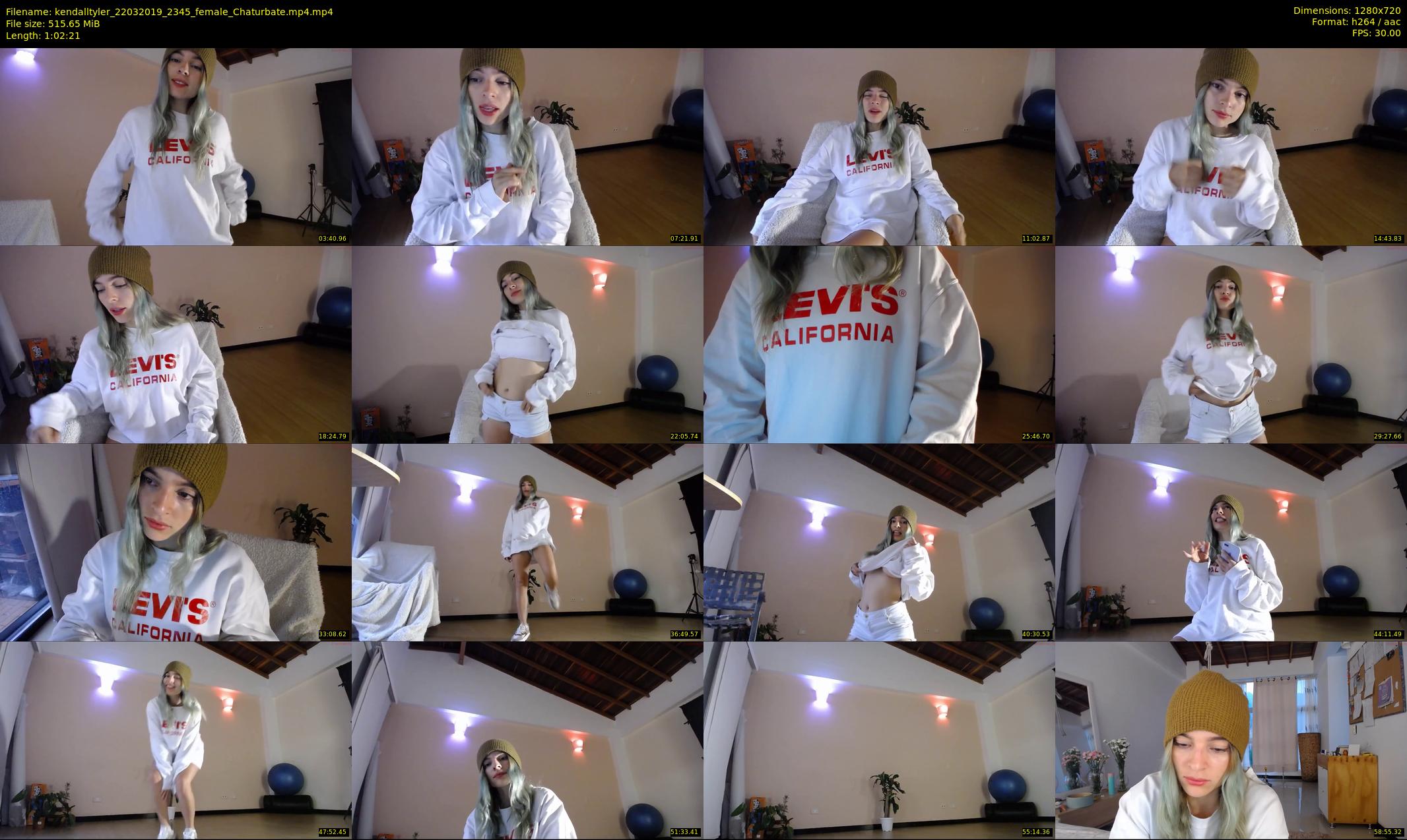 kendalltyler — 63 minute Chaturbate female cam show recording, 720p, Mar 22, 2019