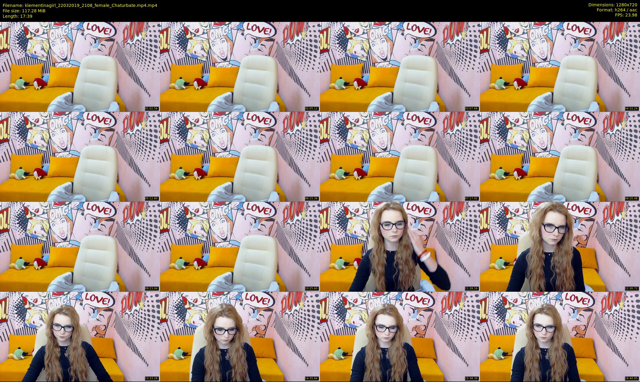 klementinagirl — 18 minute Chaturbate female cam show recording, 720p, Mar 22, 2019
