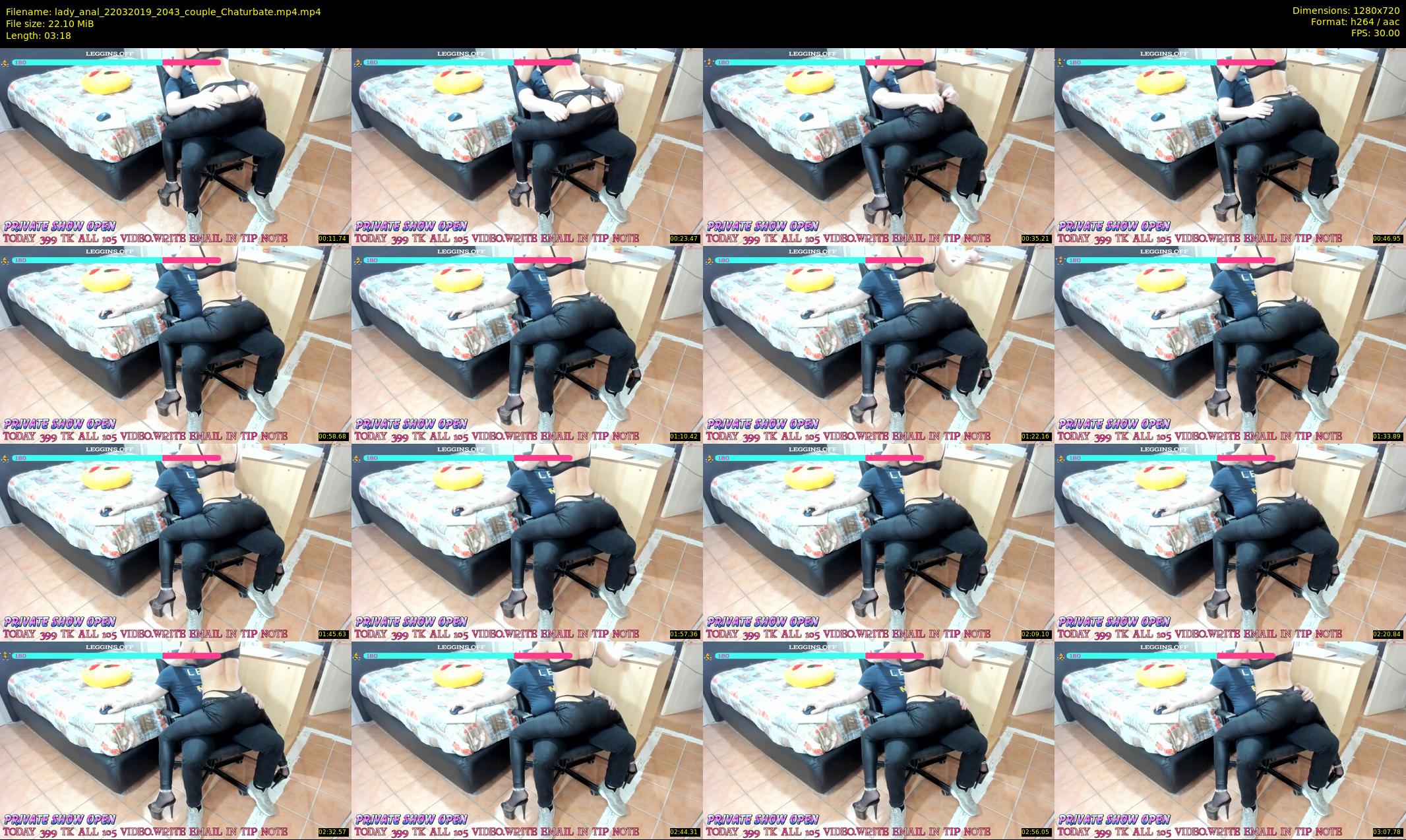 lady_anal — 4 minute Chaturbate female cam show recording, 720p, Mar 22, 2019