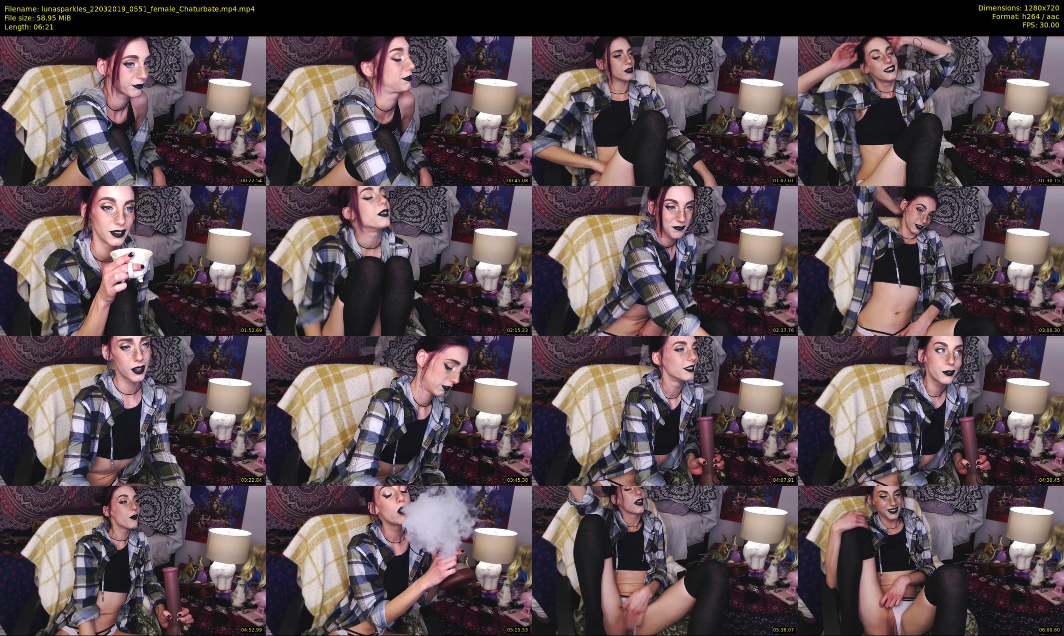 lunasparkles — 7 minute Chaturbate female cam show recording, 720p, Mar 22, 2019