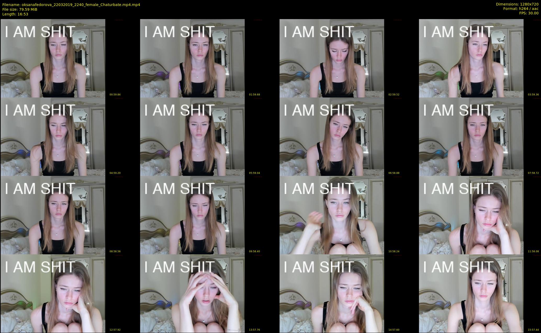 oksanafedorova — 17 minute Chaturbate female cam show recording, 720p, Mar 22, 2019