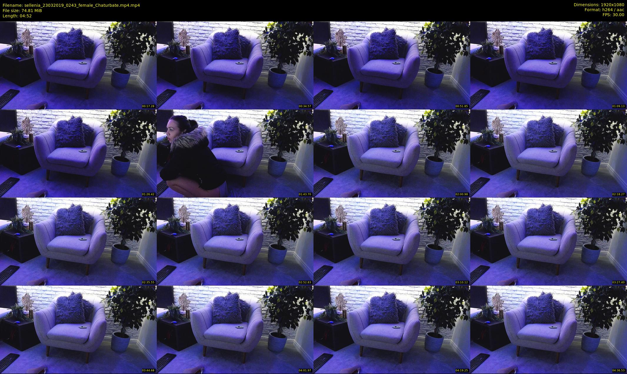 sellenia — 5 minute Chaturbate female cam show recording, 1080p, Mar 23, 2019