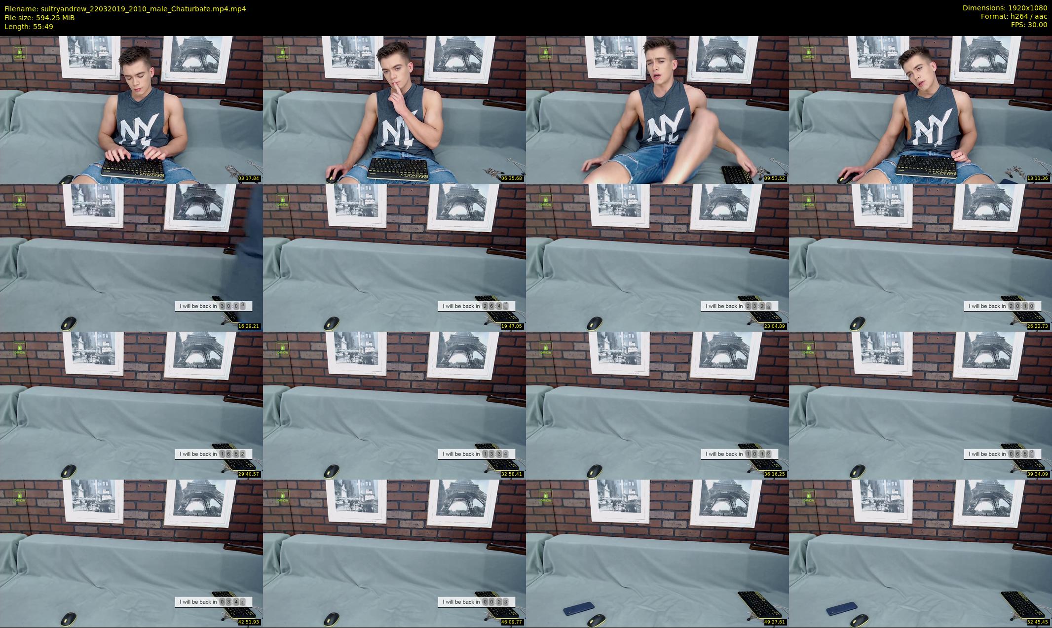sultryandrew — 56 minute Chaturbate male cam show recording, 1080p, Mar 22, 2019