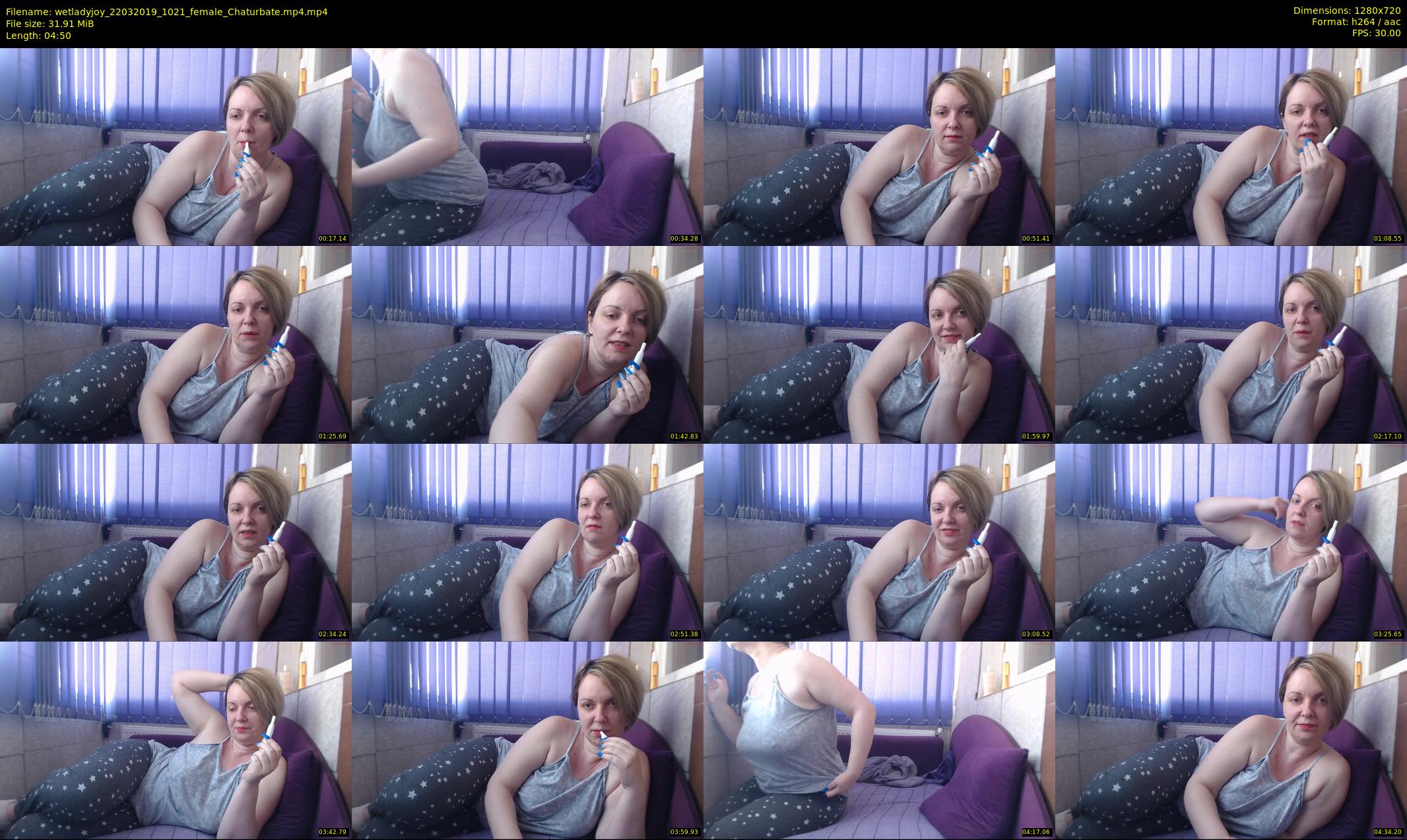 wetladyjoy — 5 minute Chaturbate female cam show recording, 720p, Mar 22, 2019