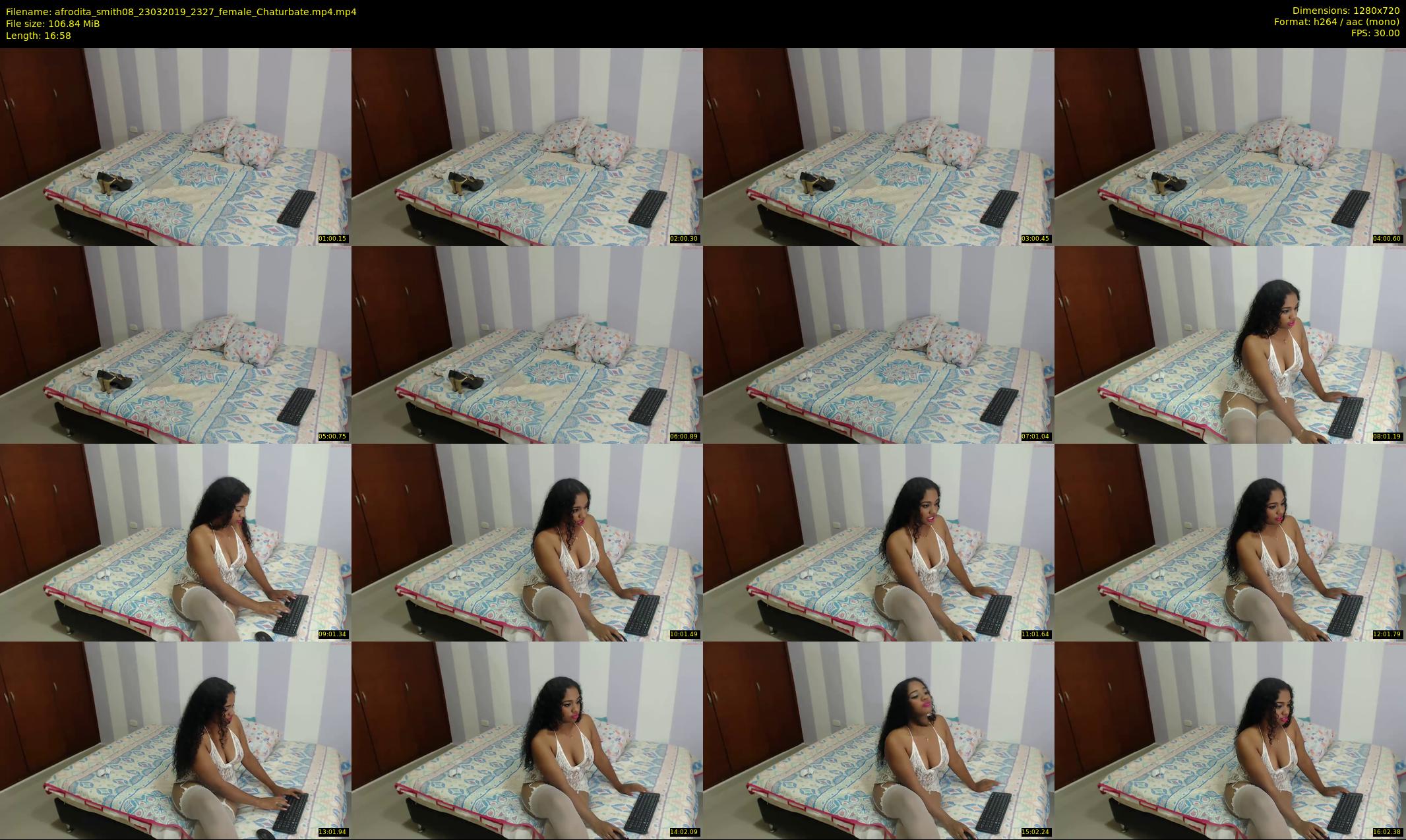 afrodita_smith08 — 17 minute Chaturbate female cam show recording, 720p, Mar 23, 2019