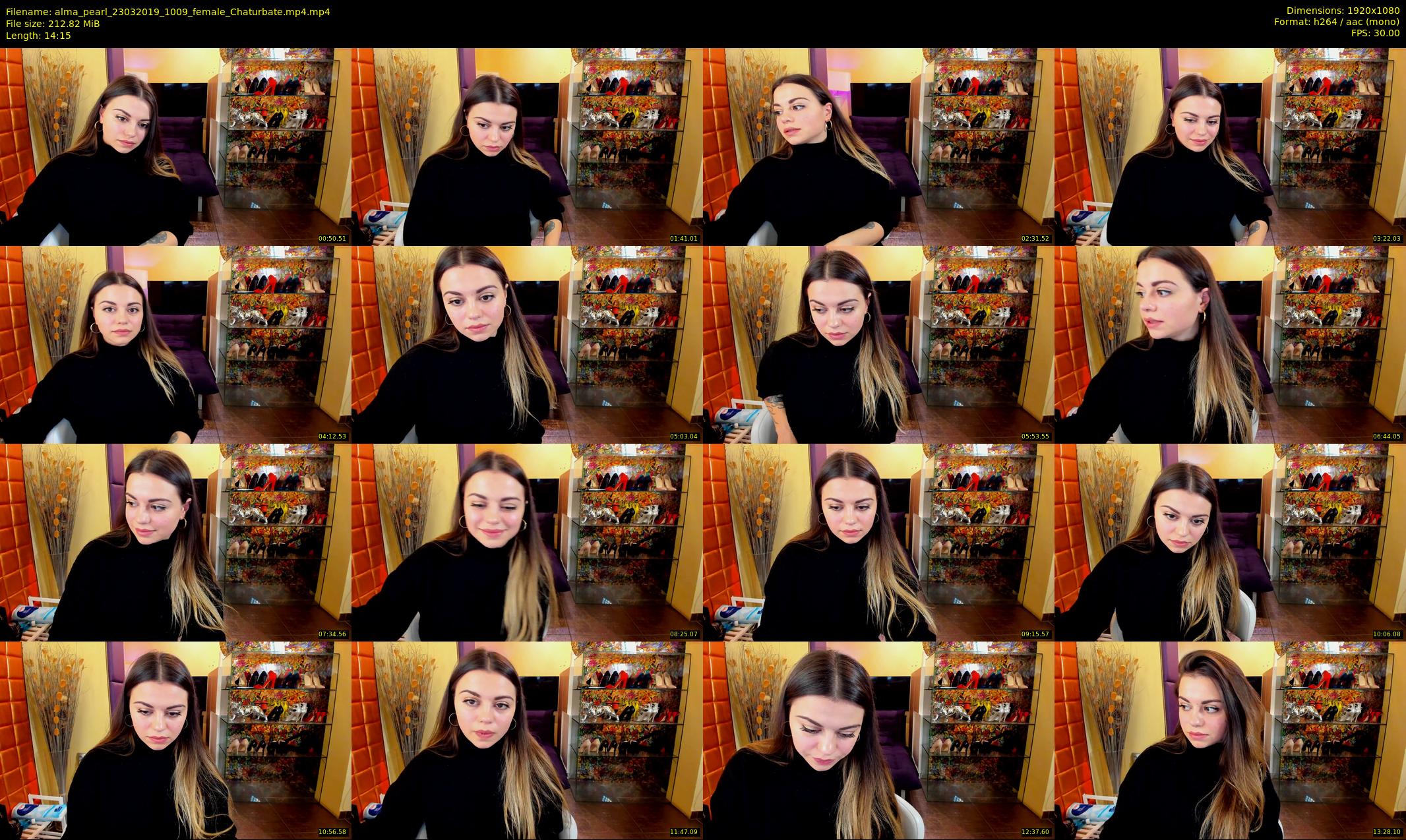 alma_pearl — 15 minute Chaturbate female cam show recording, 1080p, Mar 23, 2019