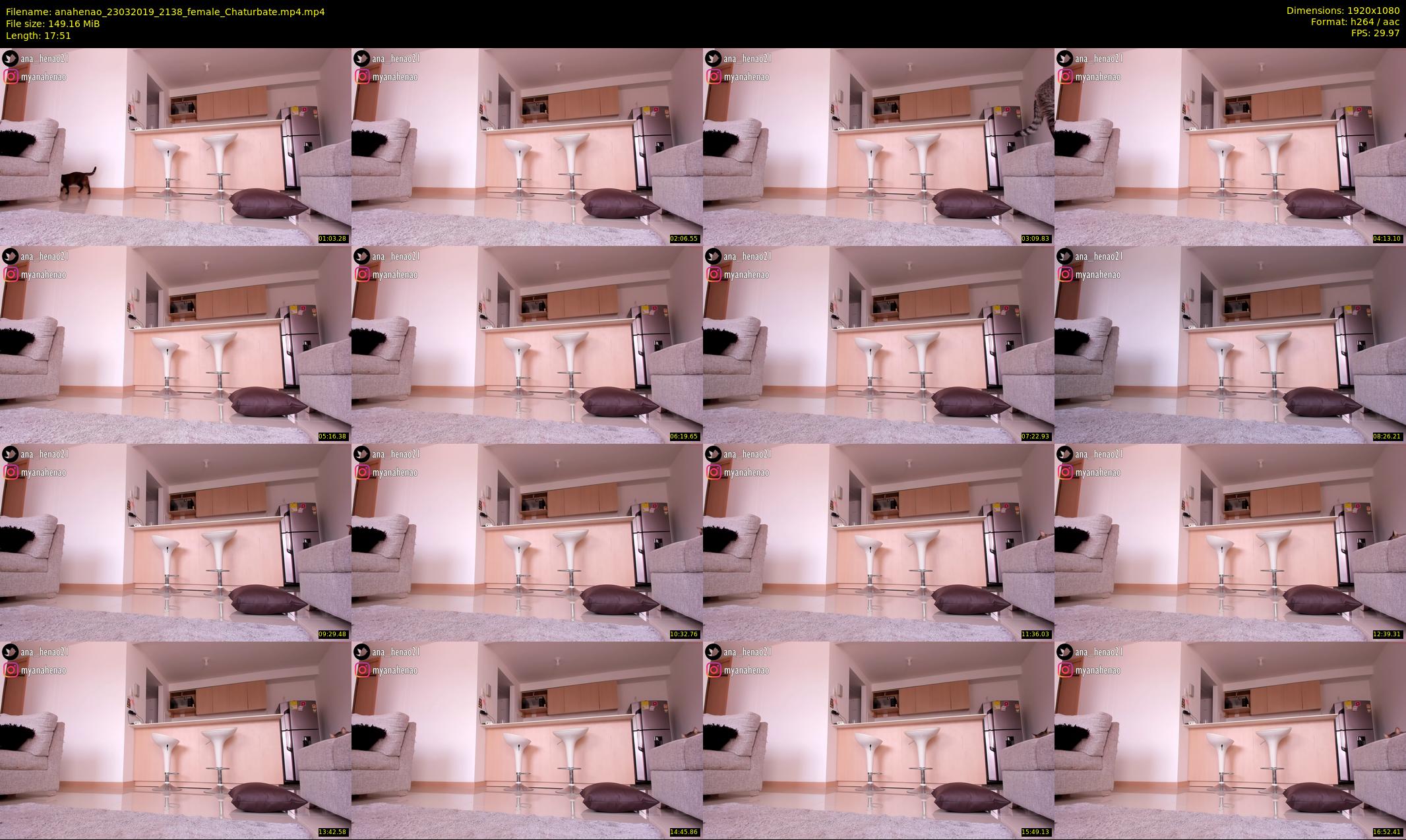 anahenao — 18 minute Chaturbate female cam show recording, 1080p, Mar 23, 2019