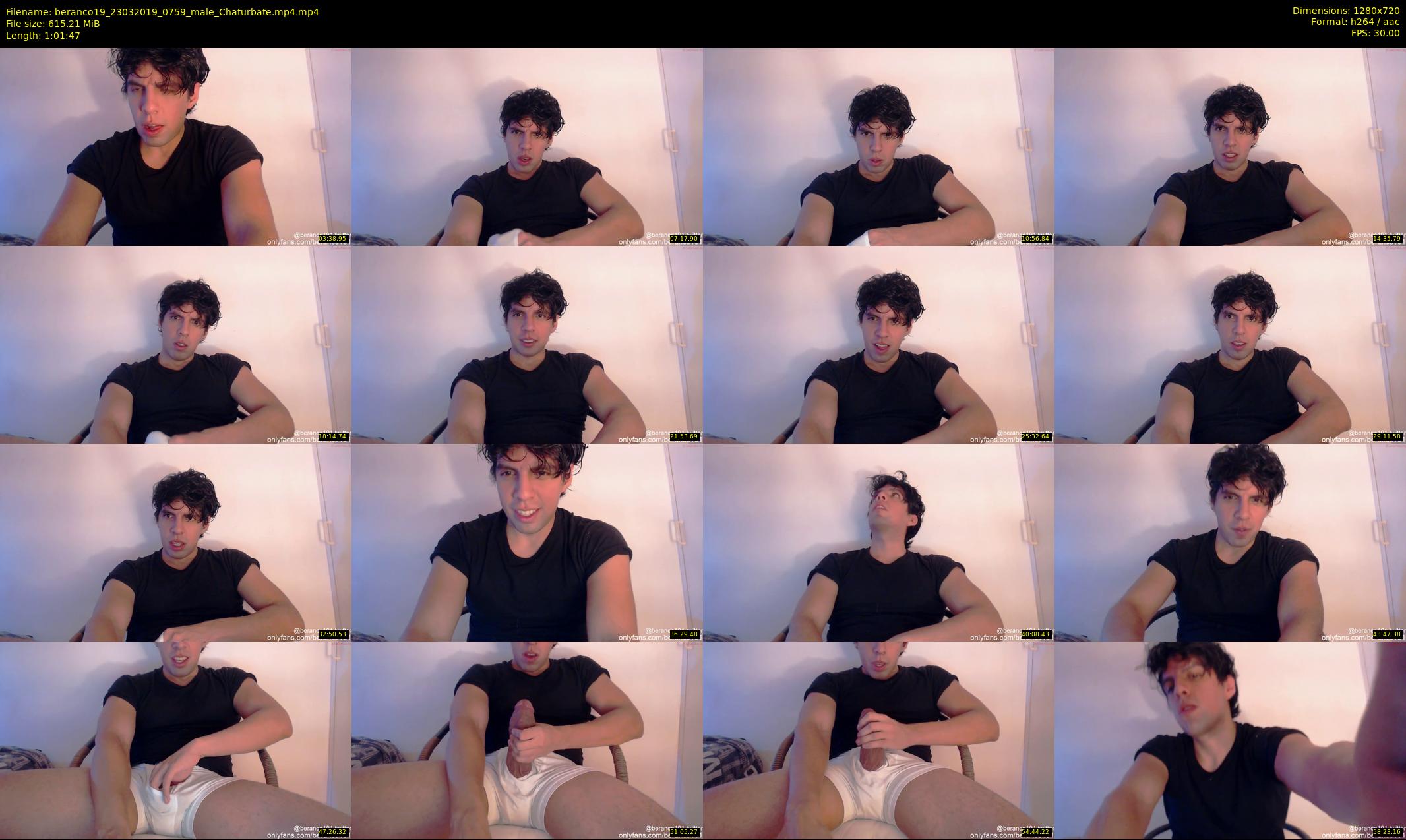 beranco19 — 62 minute Chaturbate male cam show recording, 720p, Mar 23, 2019