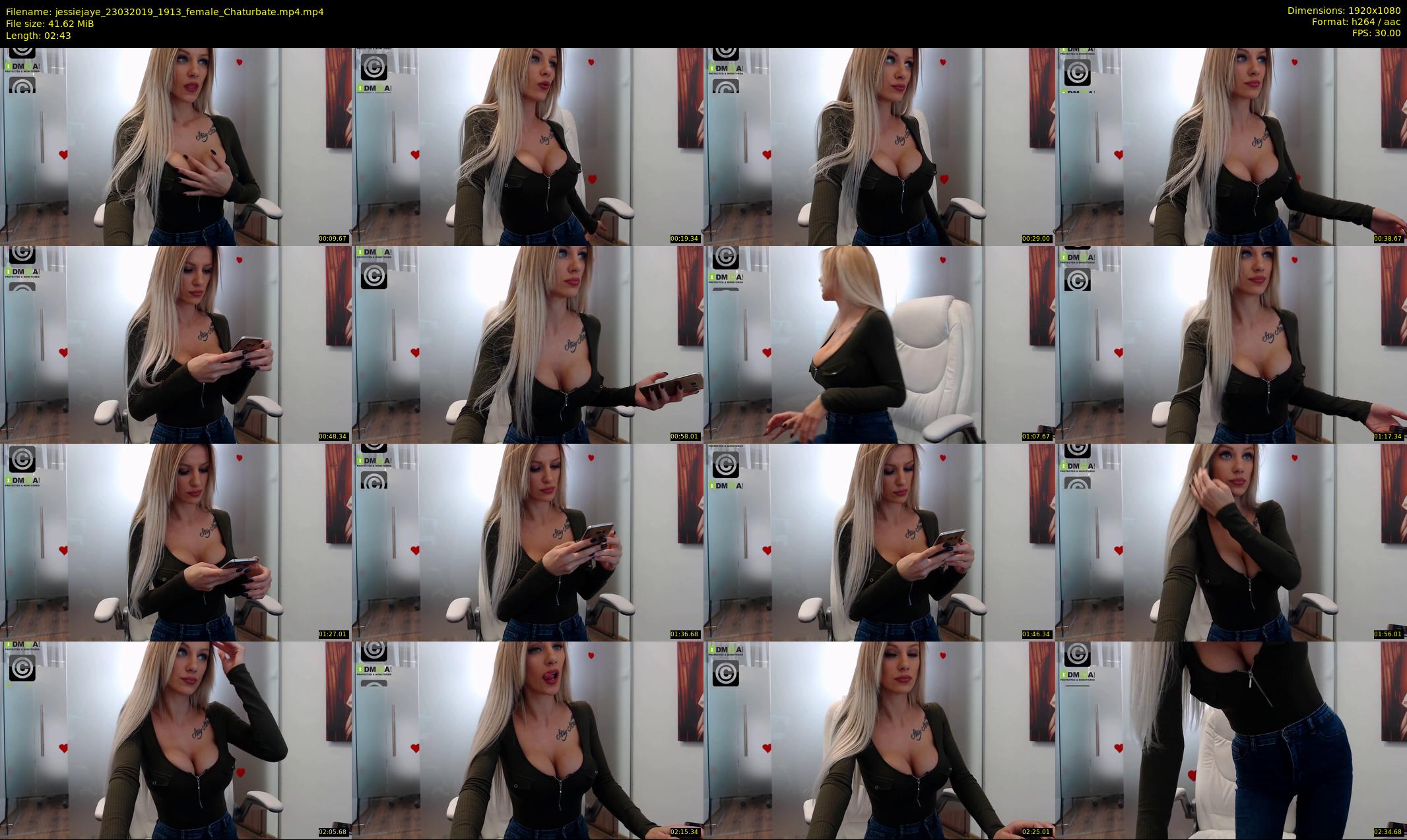 jessiejaye — 3 minute Chaturbate female cam show recording, 1080p, Mar 23, 2019