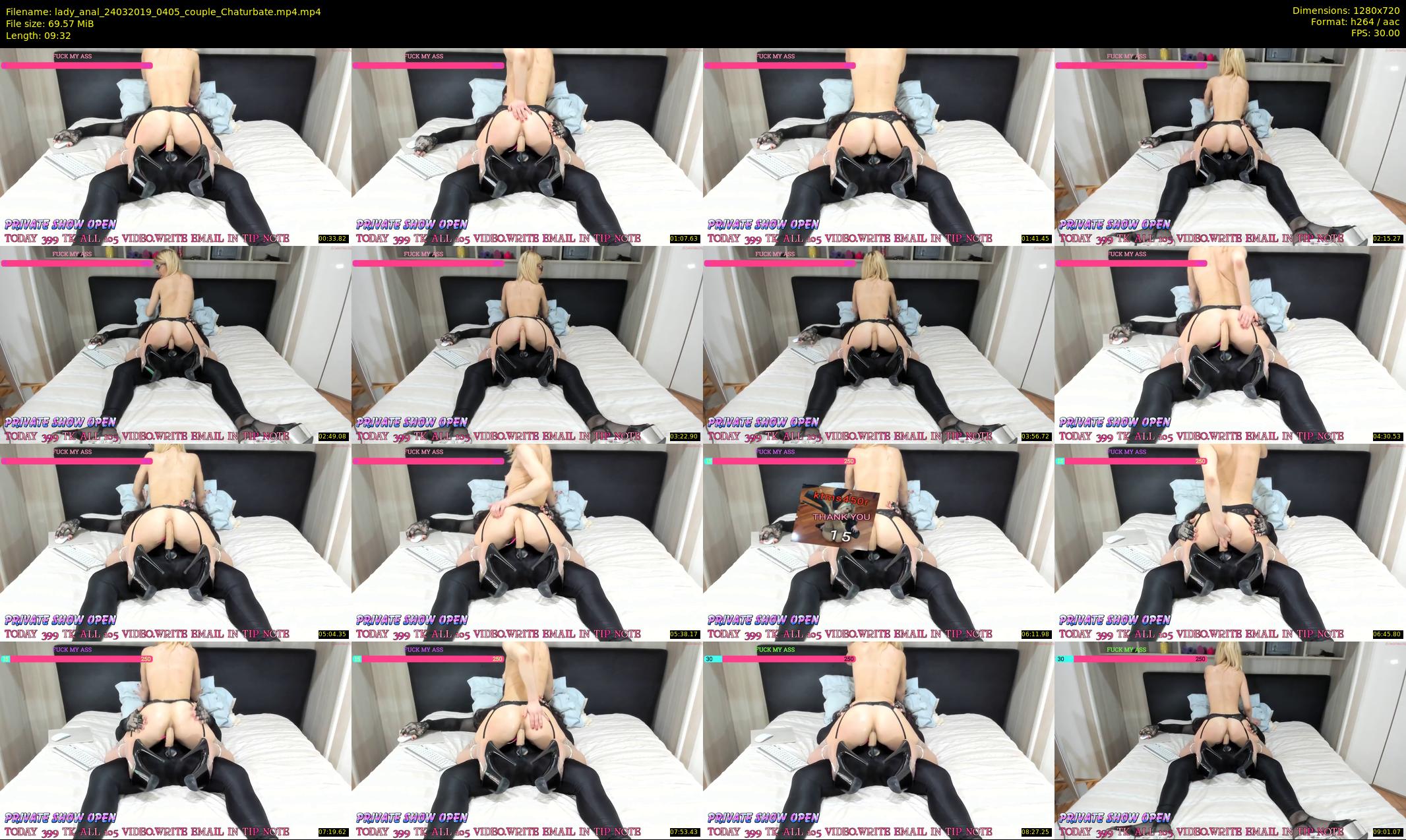 lady_anal — 10 minute Chaturbate female cam show recording, 720p, Mar 24, 2019