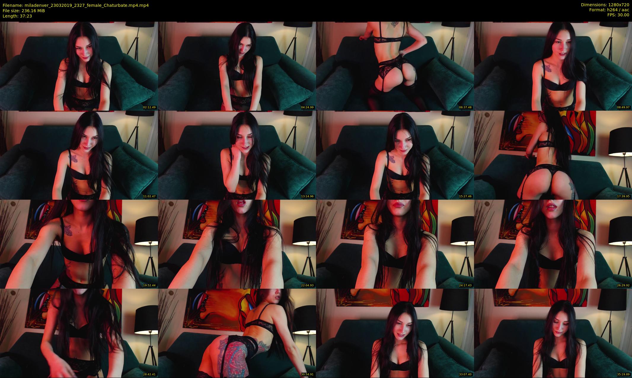 miladenver — 38 minute Chaturbate female cam show recording, 720p, Mar 23, 2019